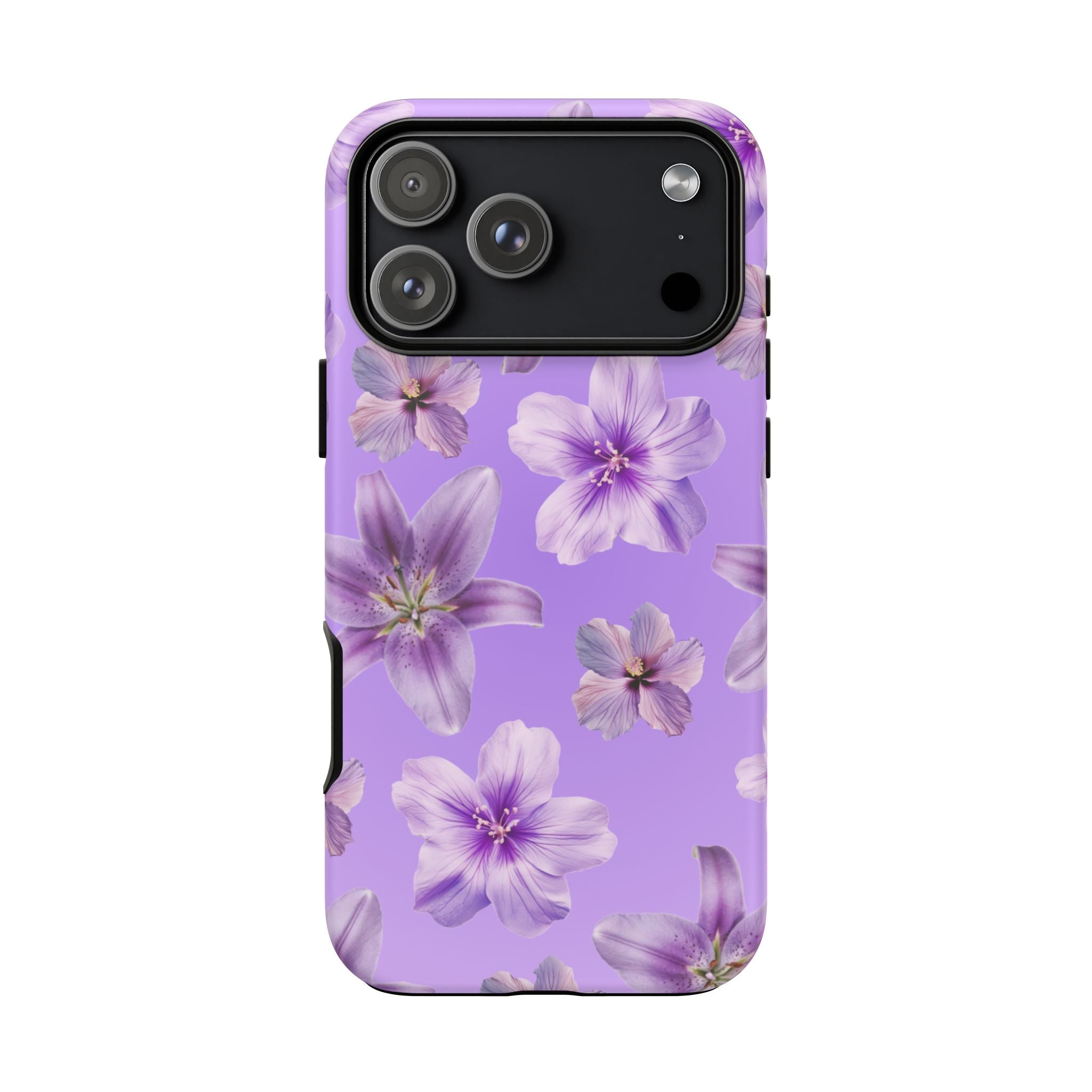 Floral Lavender Tough Phone Case – Purple Blossom Protective Cover