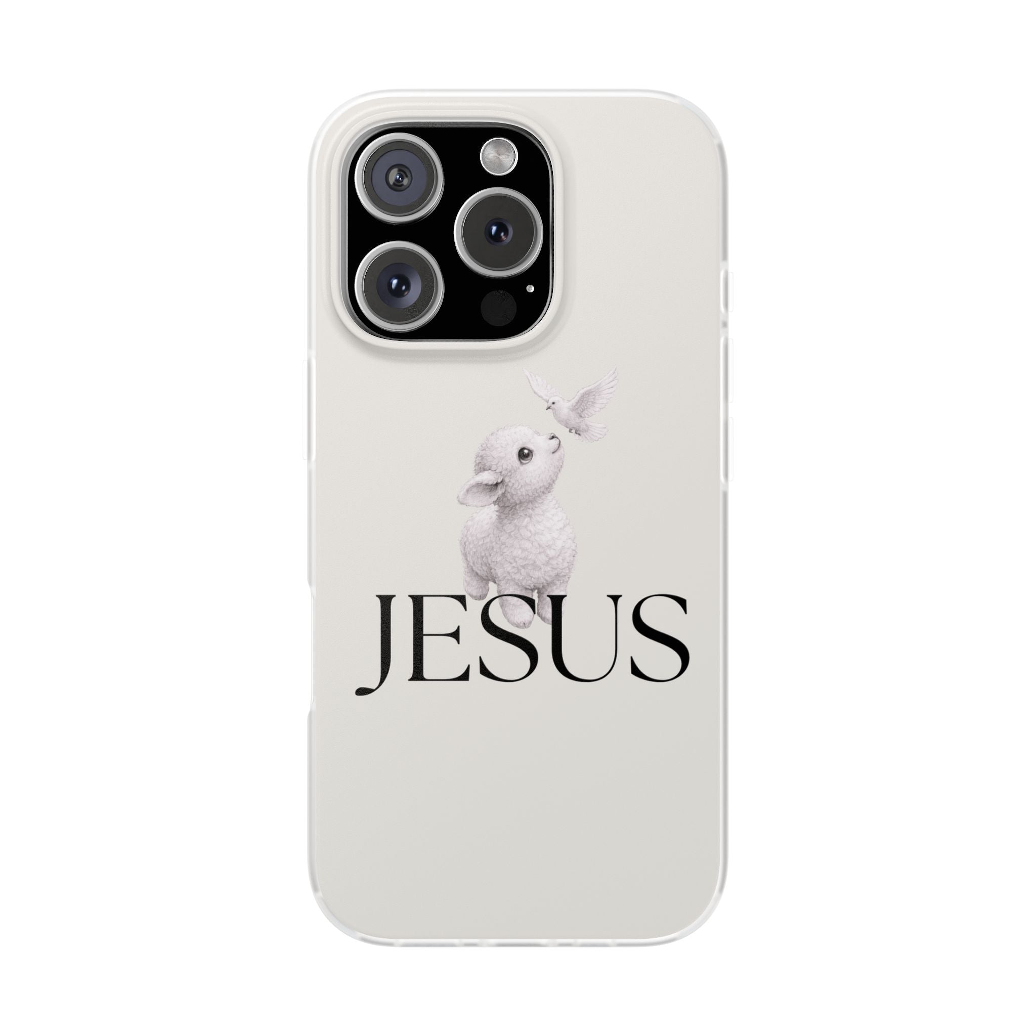 Jesus Lamb Phone Case - Christian Faith iPhone Case with Dove
