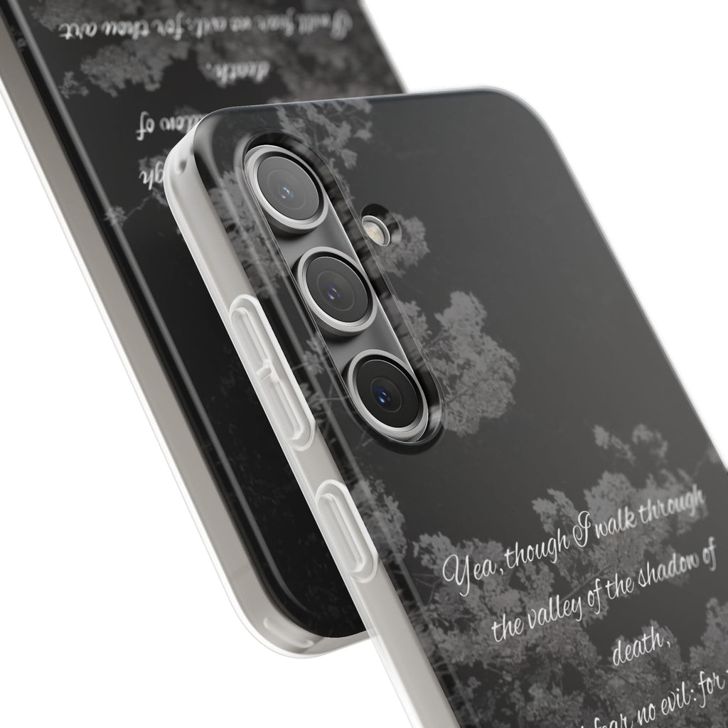 Phone Case — Psalm 23:4 Black Cloudy Faith Design