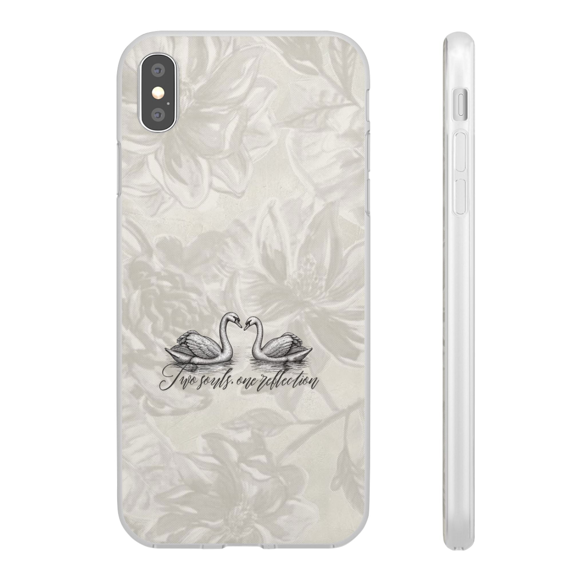 Swan Reflection Floral Phone Case