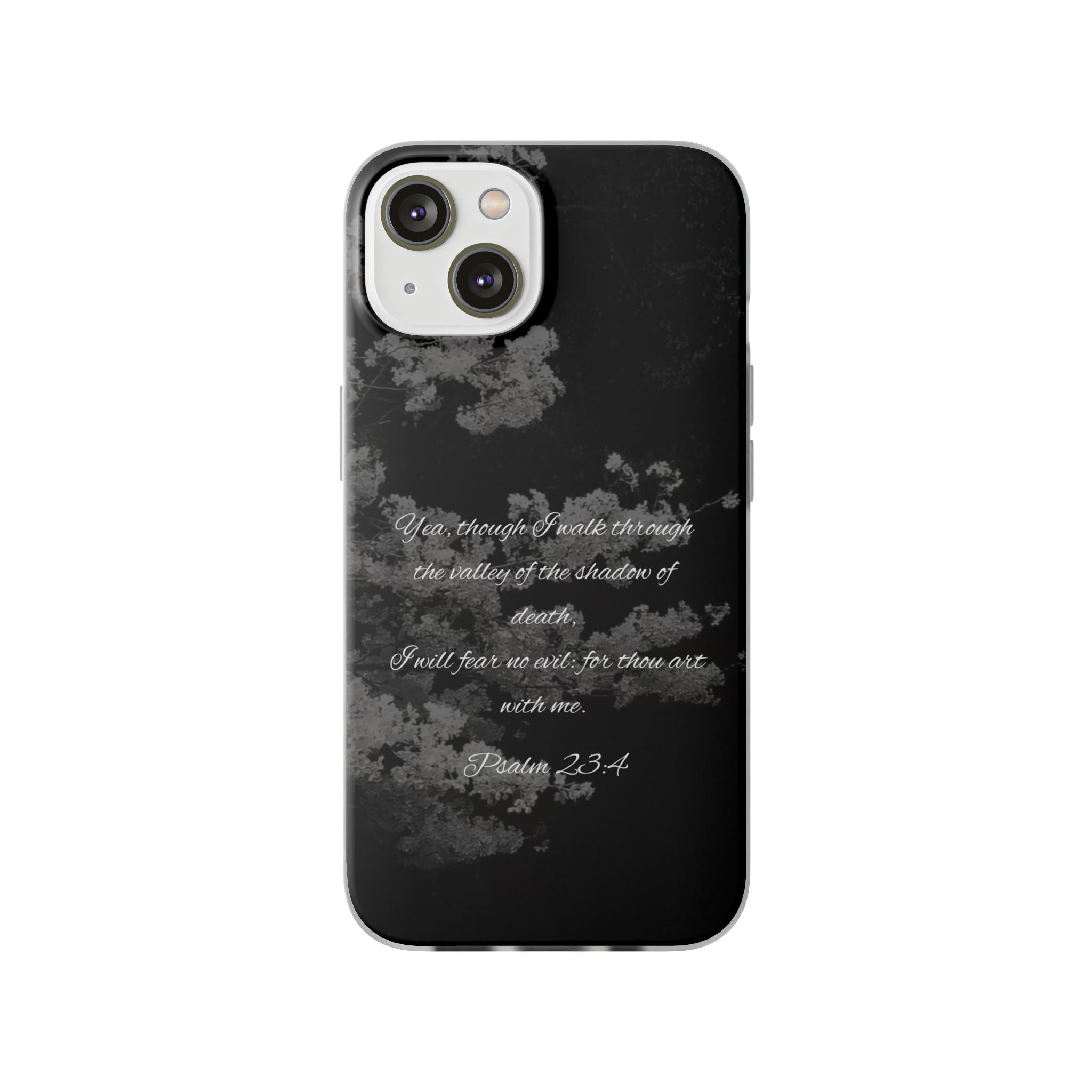 Phone Case — Psalm 23:4 Black Cloudy Faith Design