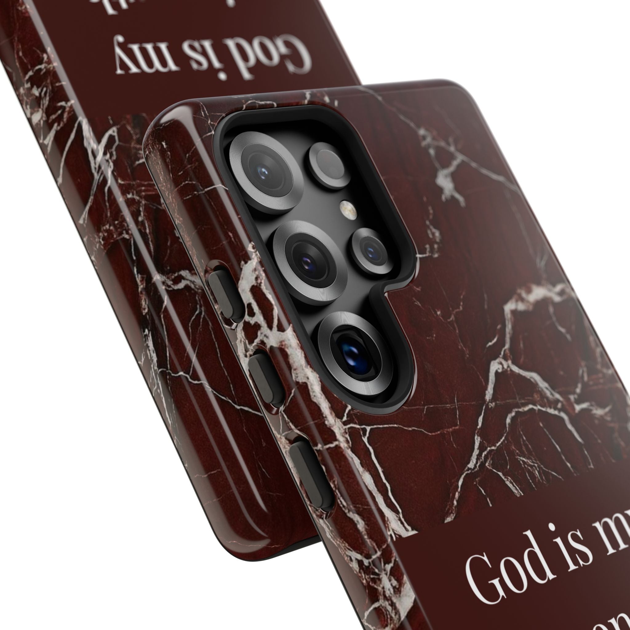 God Is My Strength — Psalm 73:26 Christian Tough Phone Case | Marble Faith Cover