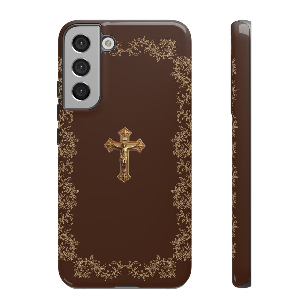 Gold Cross Bible - Christian Tough Phone Case