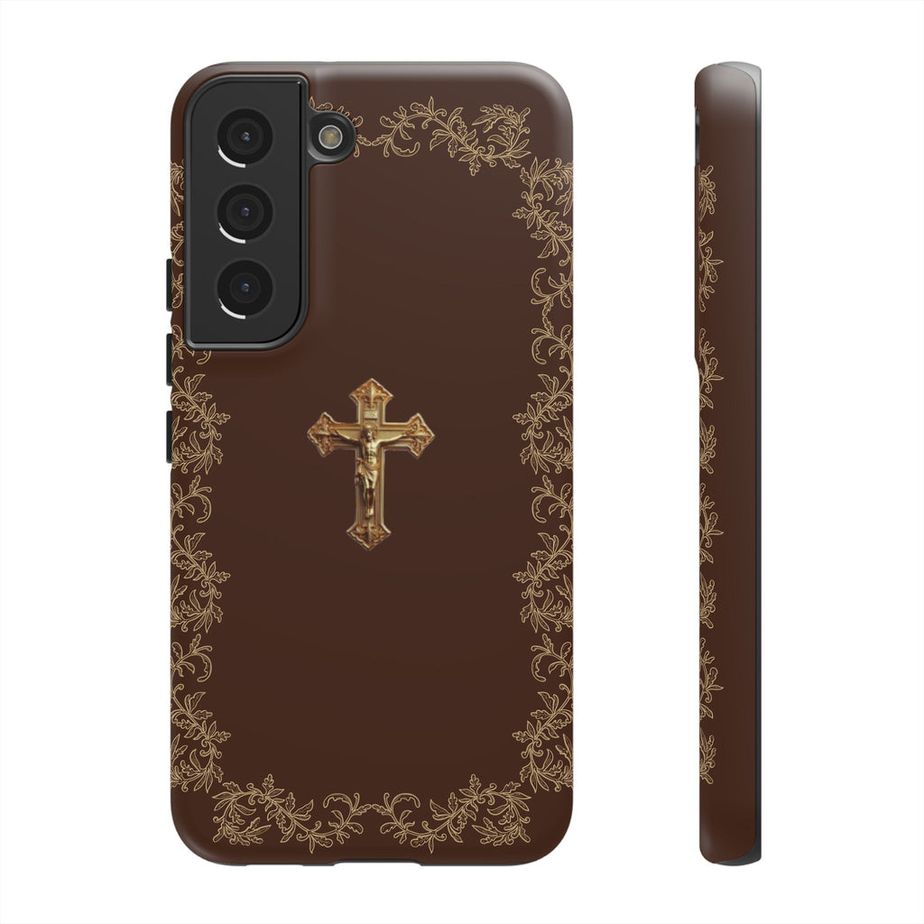 Gold Cross Bible - Christian Tough Phone Case