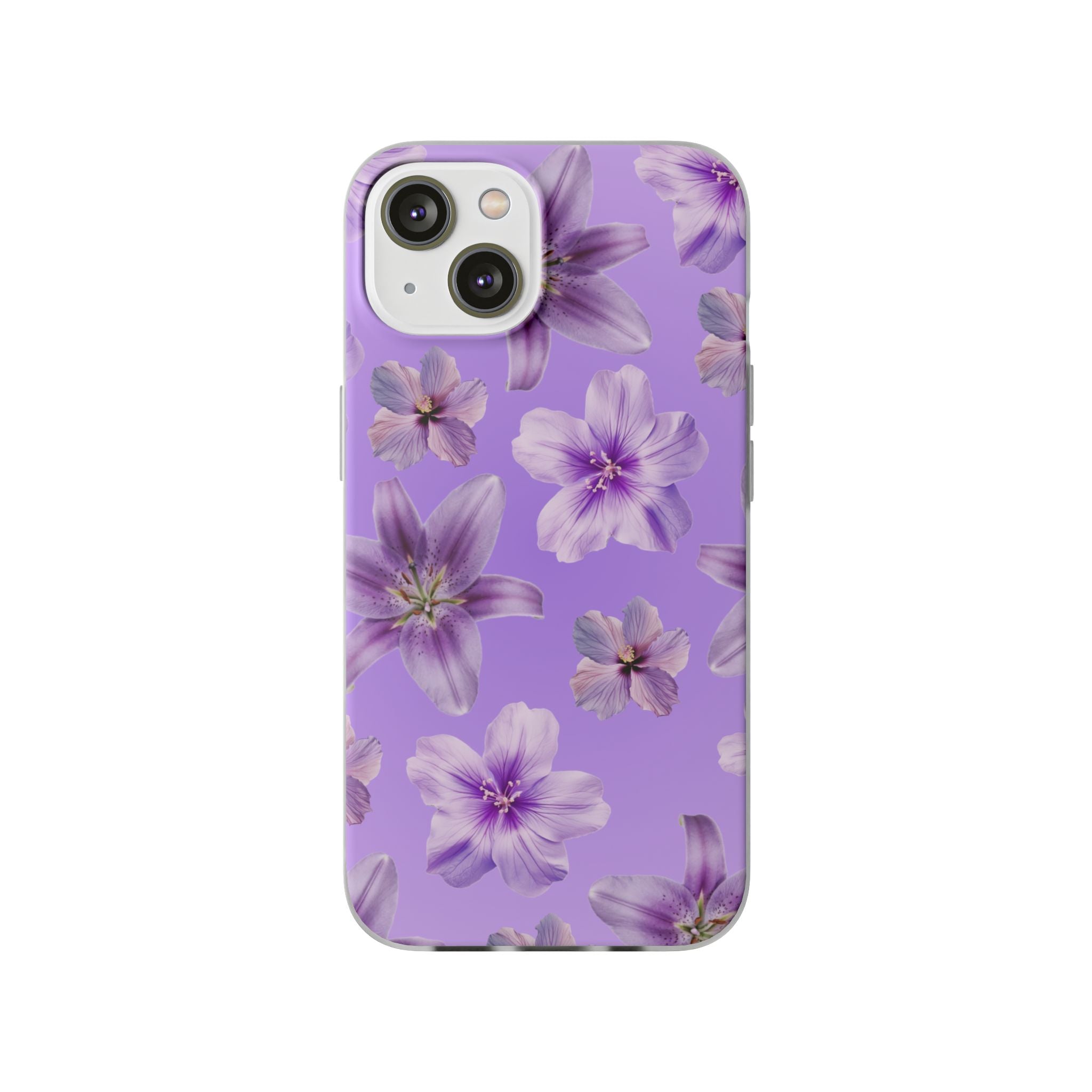 Purple Floral Phone Case — Lavender Blossom Flexi Case