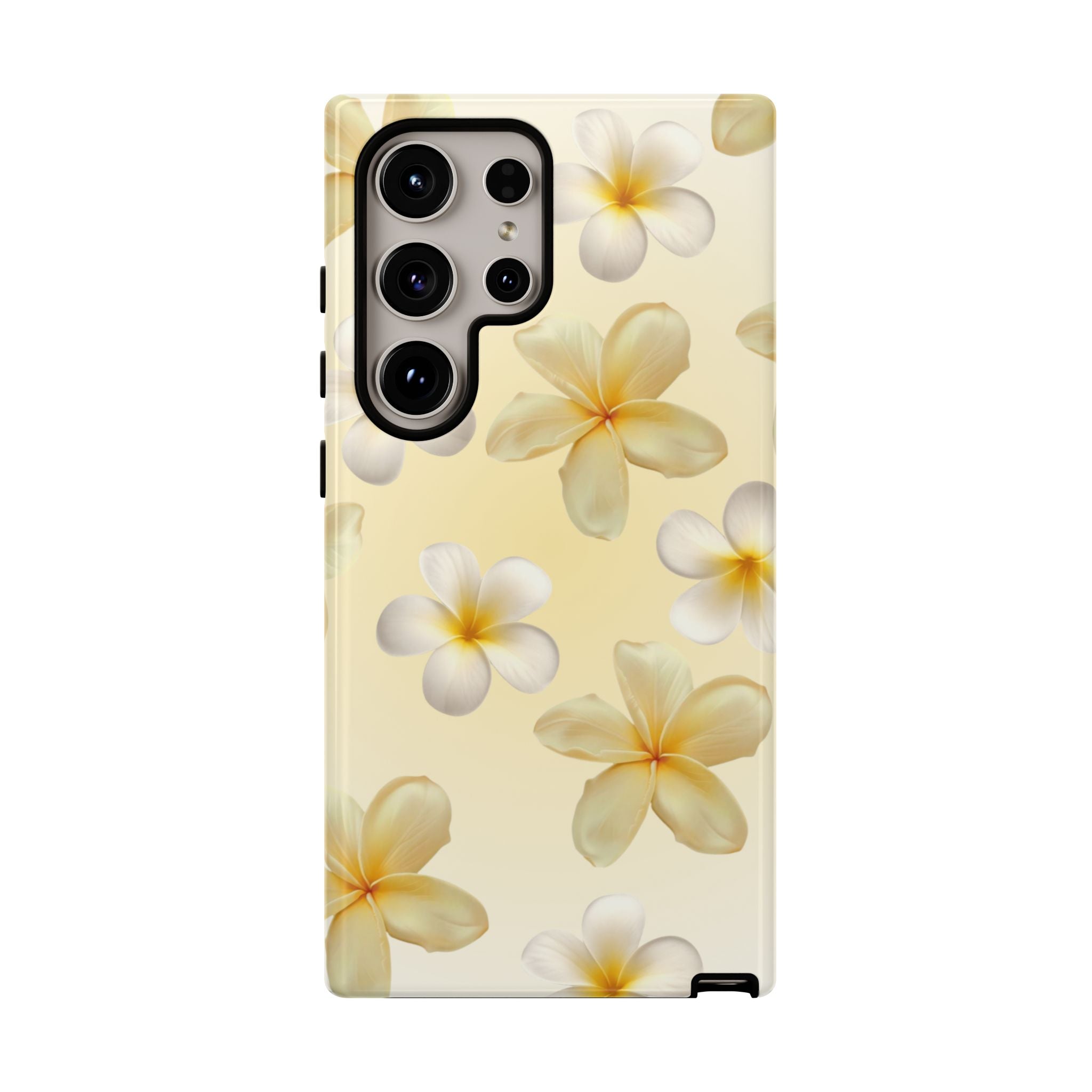 Plumeria Floral Phone Case — Tropical Yellow Hard Phone Cover