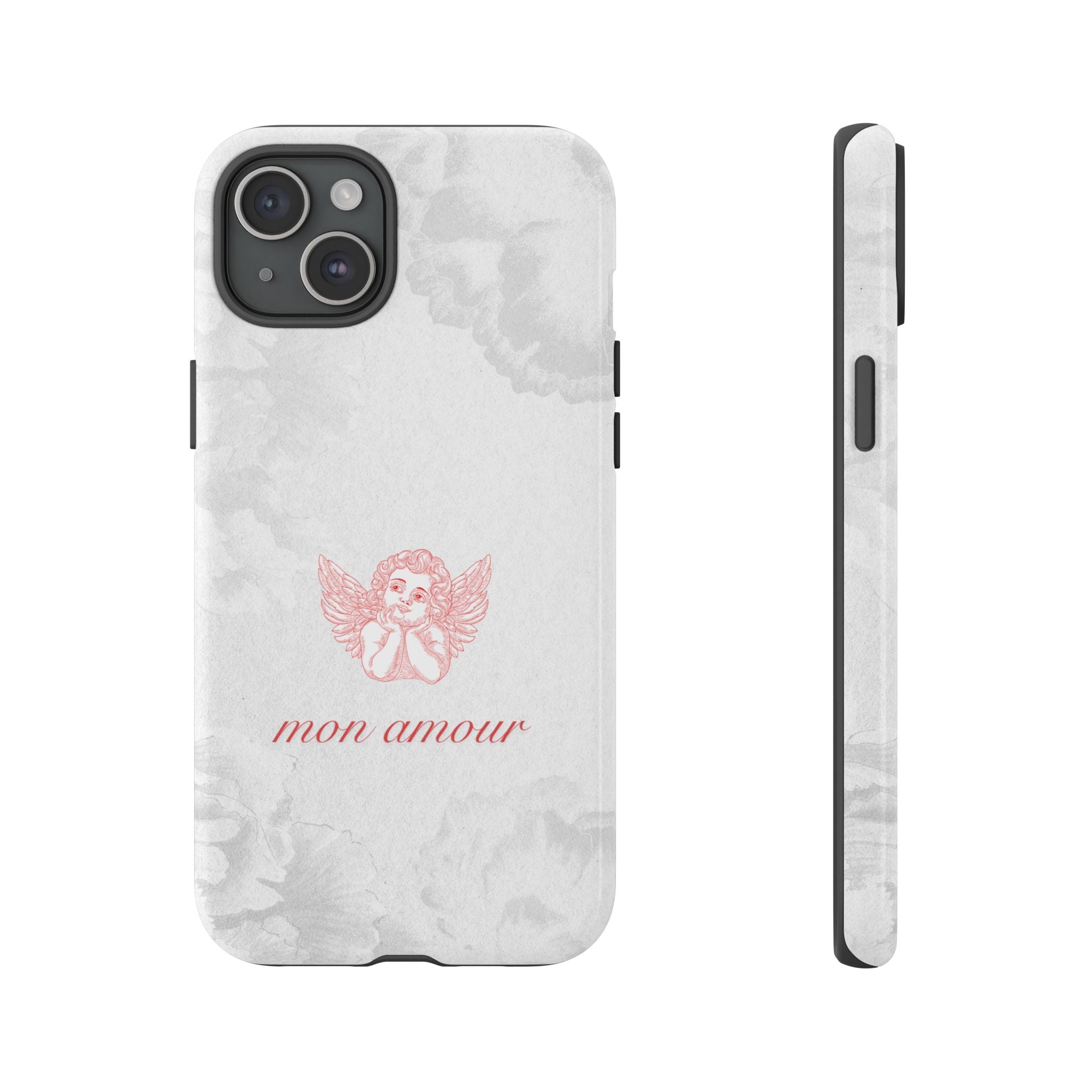 Tough Case — 'mon amour' Pink Cherub Floral Phone Case