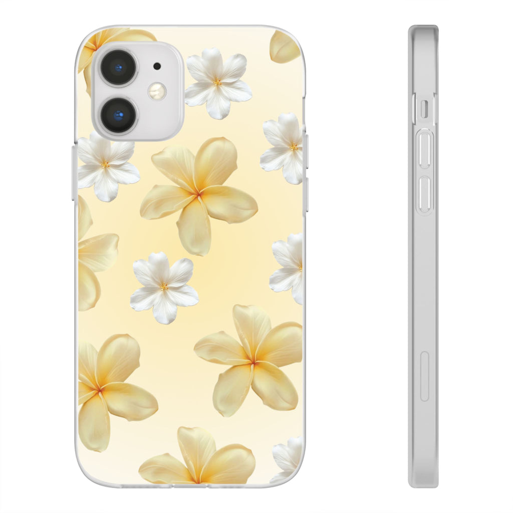 Plumeria Floral Phone Case — Yellow Tropical Flower Protective Case