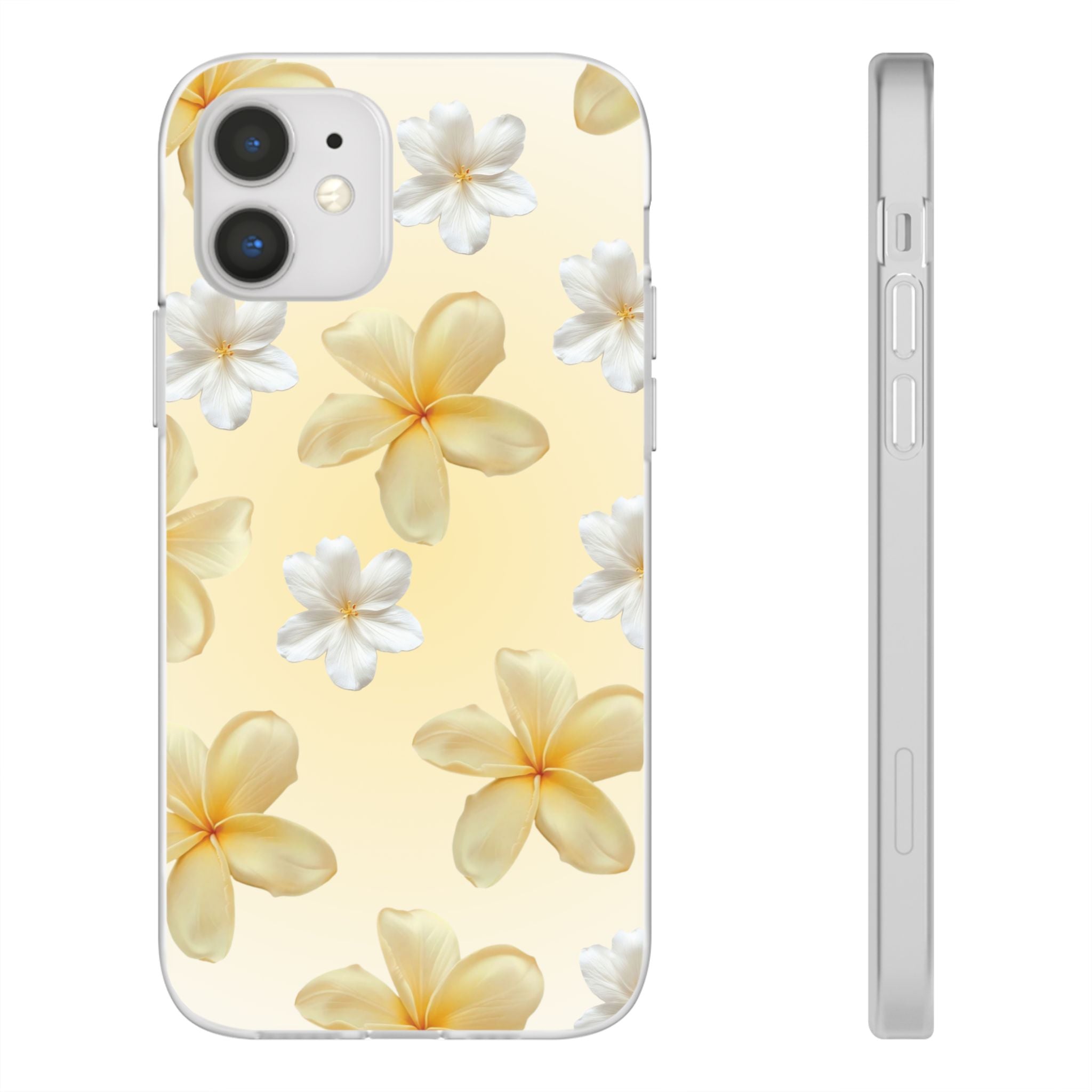 Plumeria Floral Phone Case — Yellow Tropical Flower Protective Case