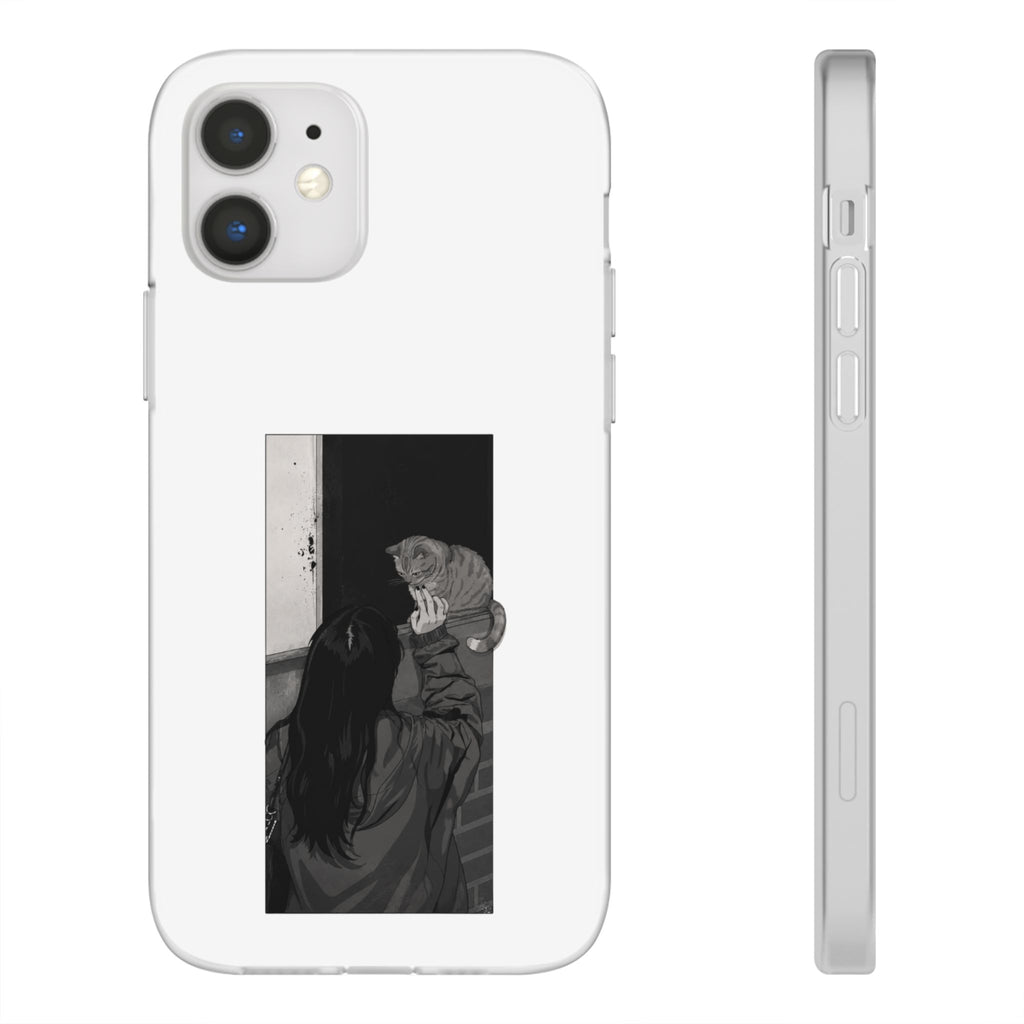 Black & White Cat Window Art Flexi Case