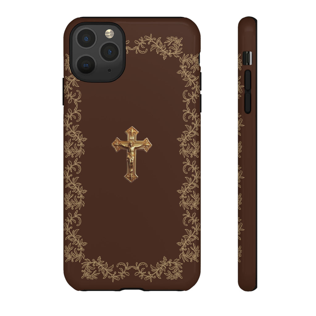 Gold Cross Bible - Christian Tough Phone Case