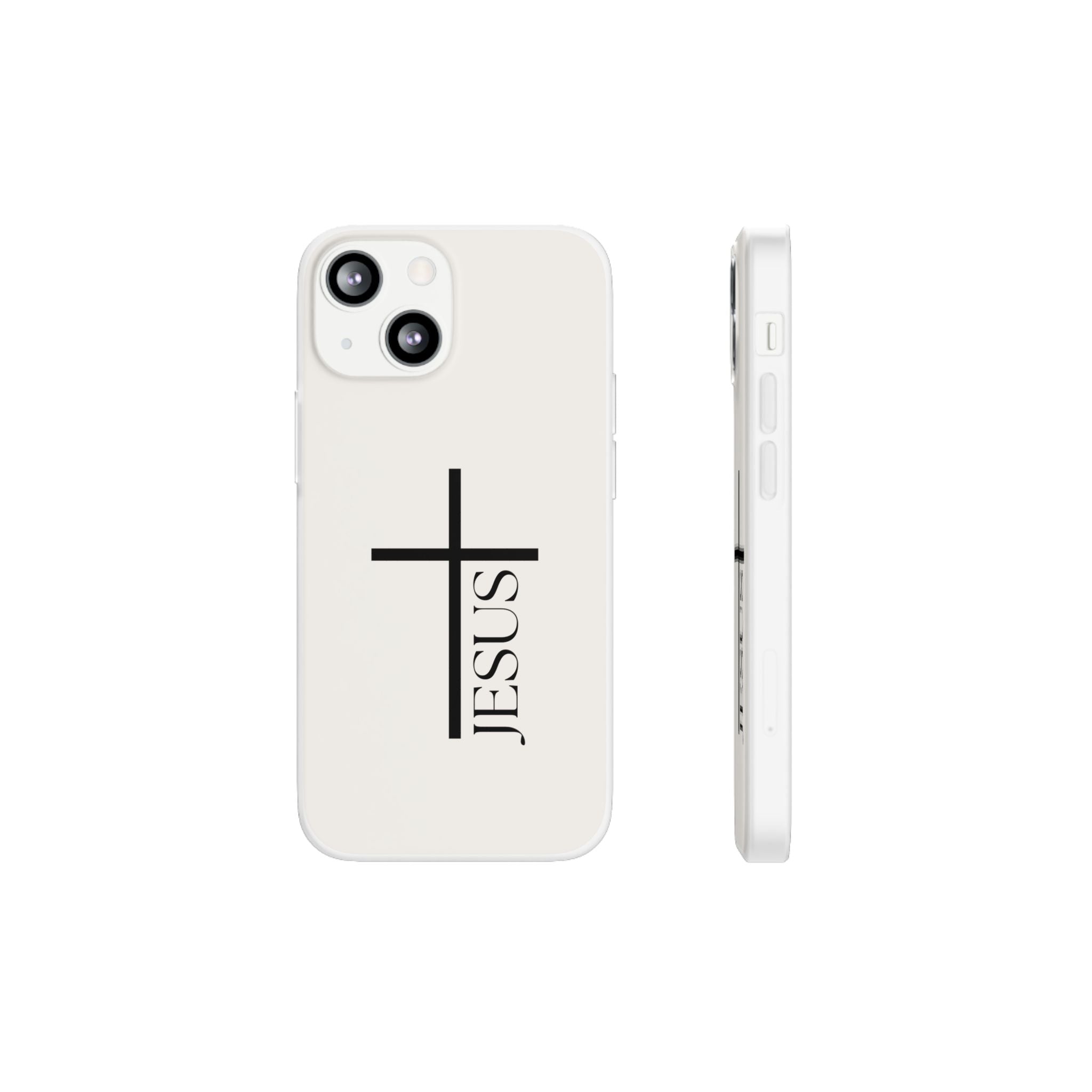 Christian Cross Phone Case - JESUS Vertical Minimalist iPhone Cover