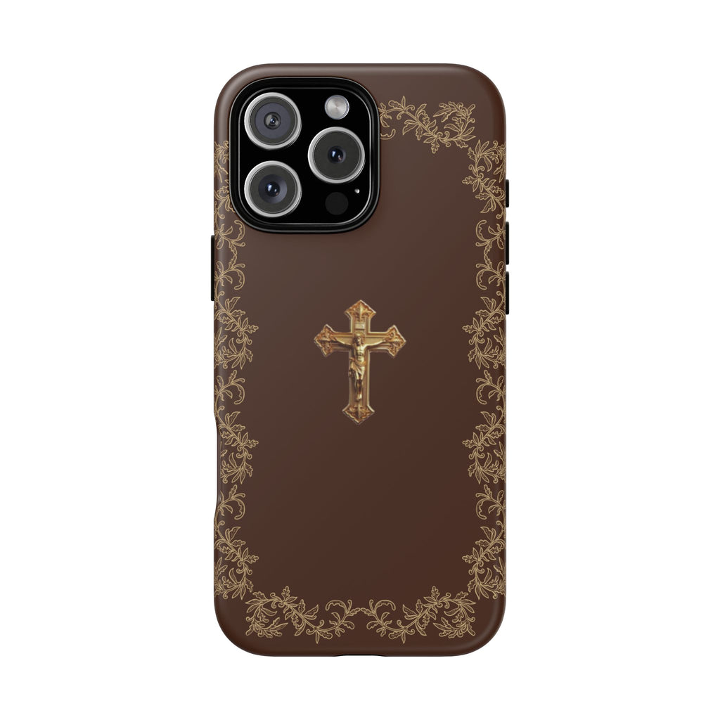 Gold Cross Bible - Christian Tough Phone Case