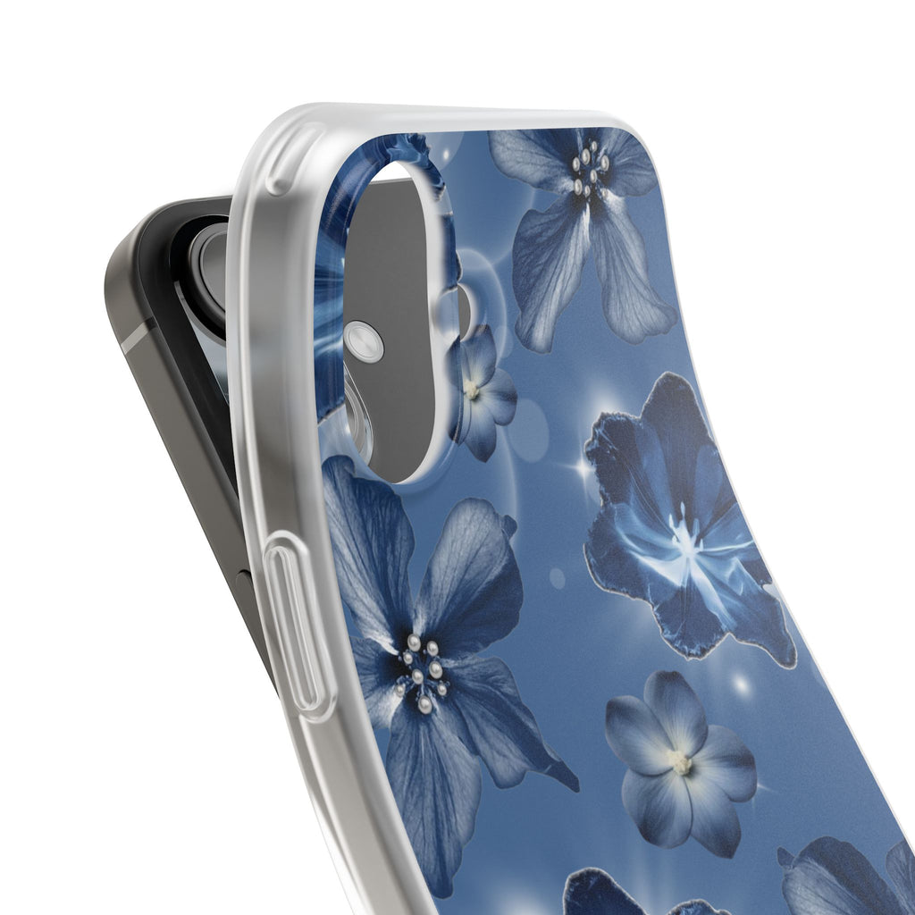 Blue Floral Phone Case — Soft Blue Blossoms Pattern for iPhone