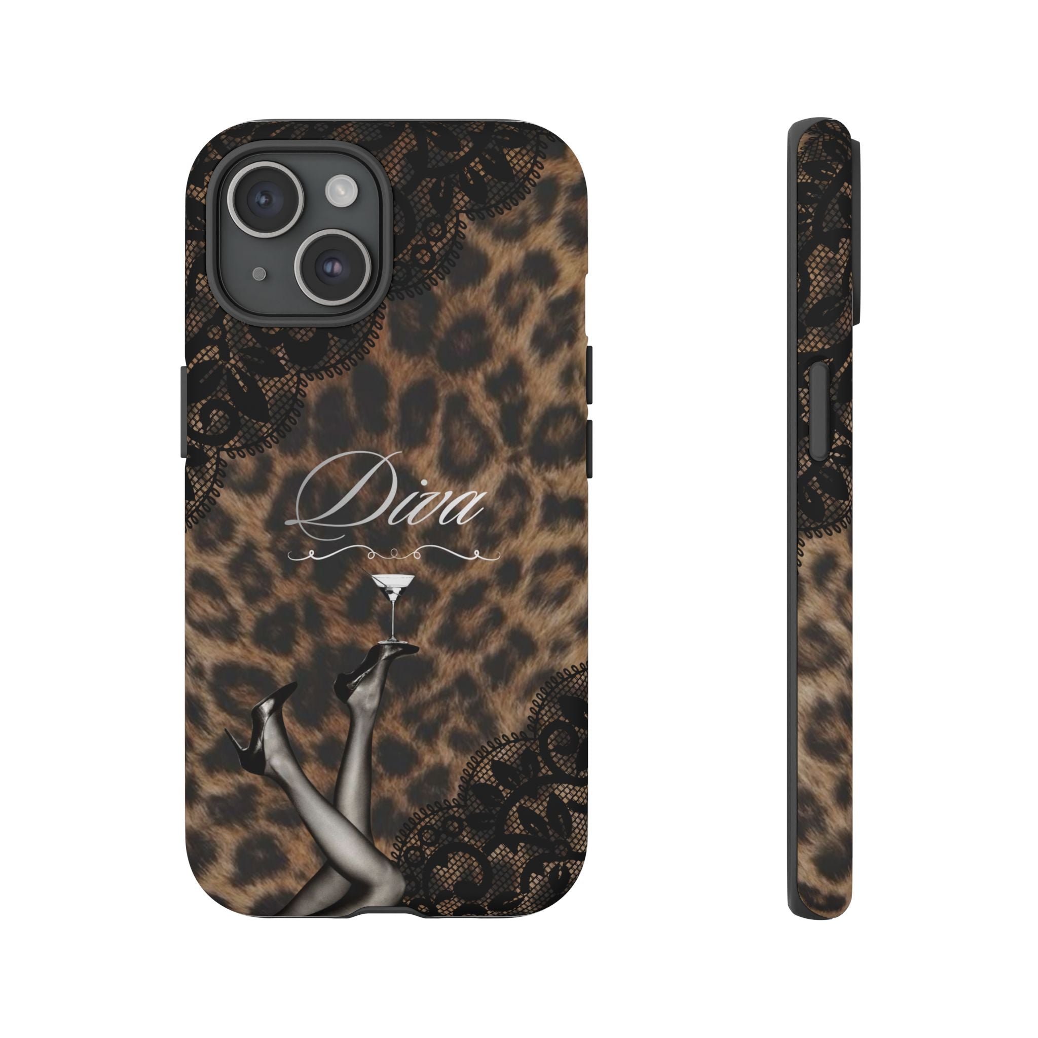 Leopard Lace 'Diva' Tough Phone Case