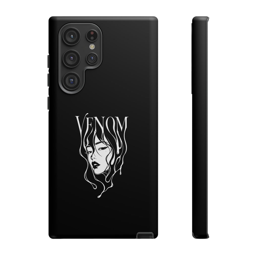 Venom Goth Phone Case — Black Protective Tough Case with Dark Femme Artwork