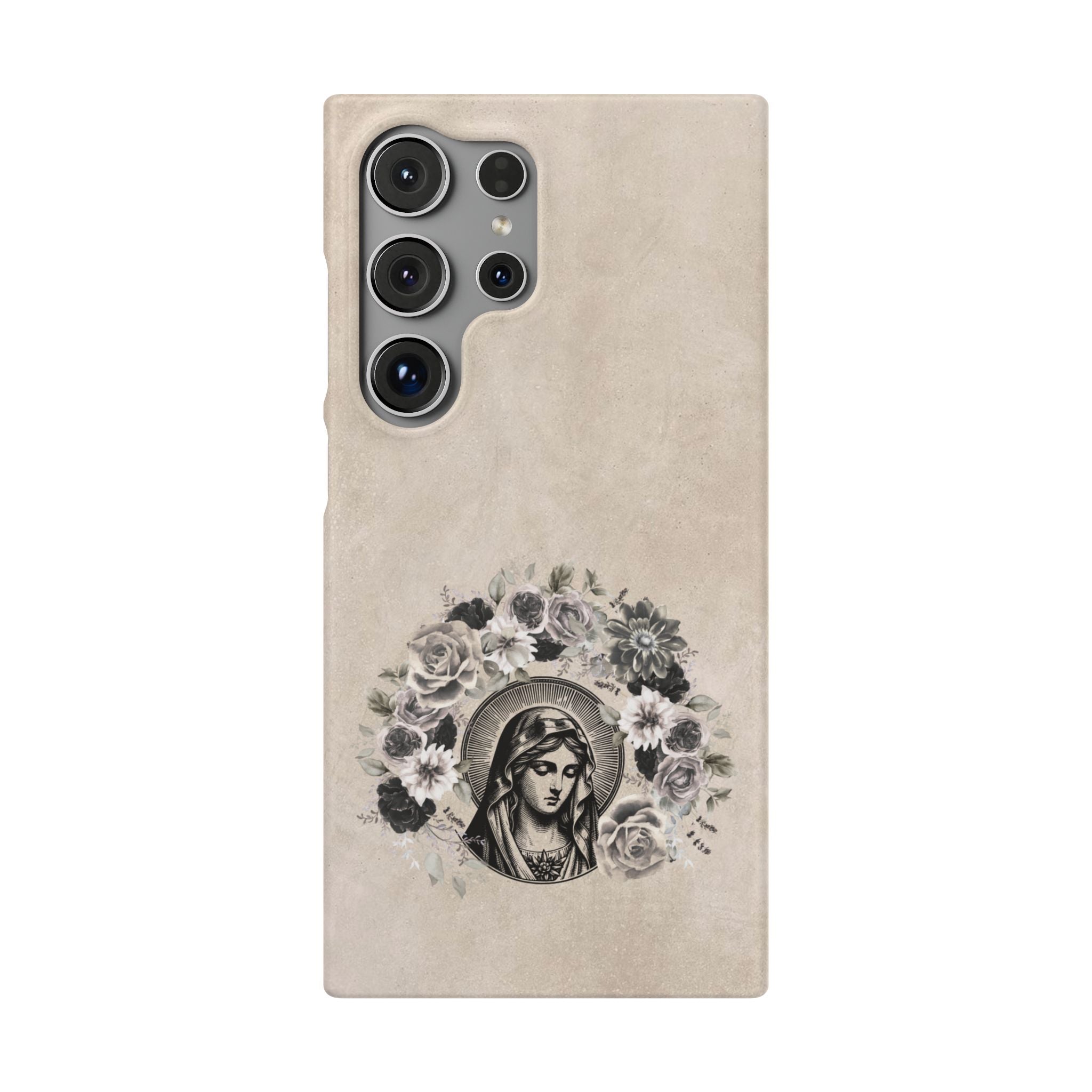 Vintage Madonna Floral Phone Case — Religious iPhone Snap Case