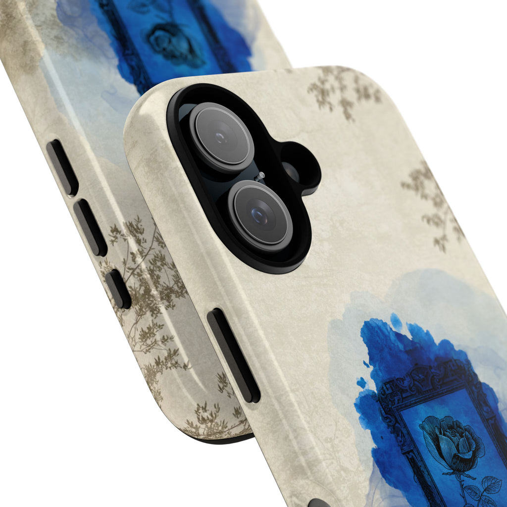 Vintage Blue Rose Phone Case – "Lost in Time" Protective Cover