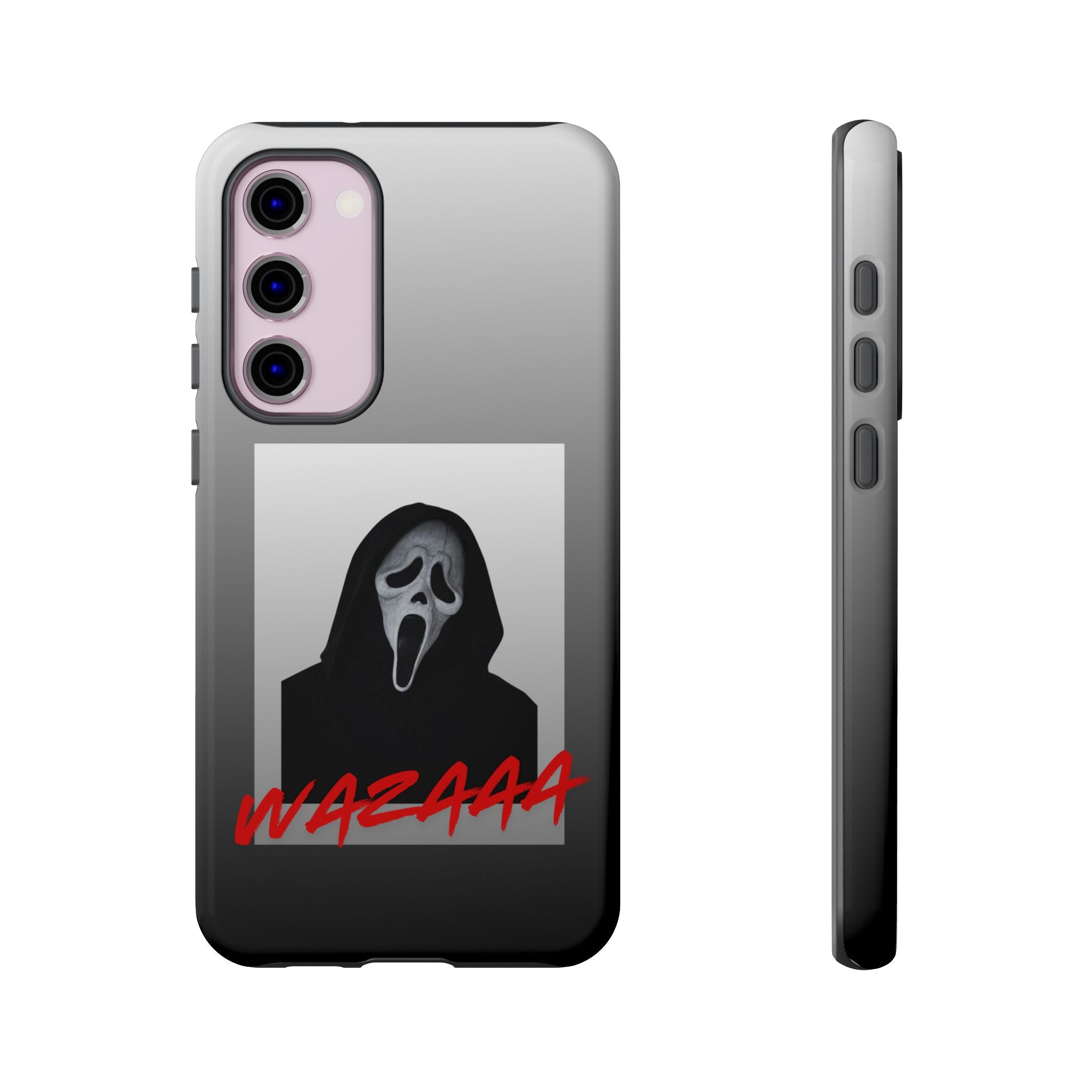 Scream Mask Phone Case – 'WAZAAA' Horror Movie Protective Cover