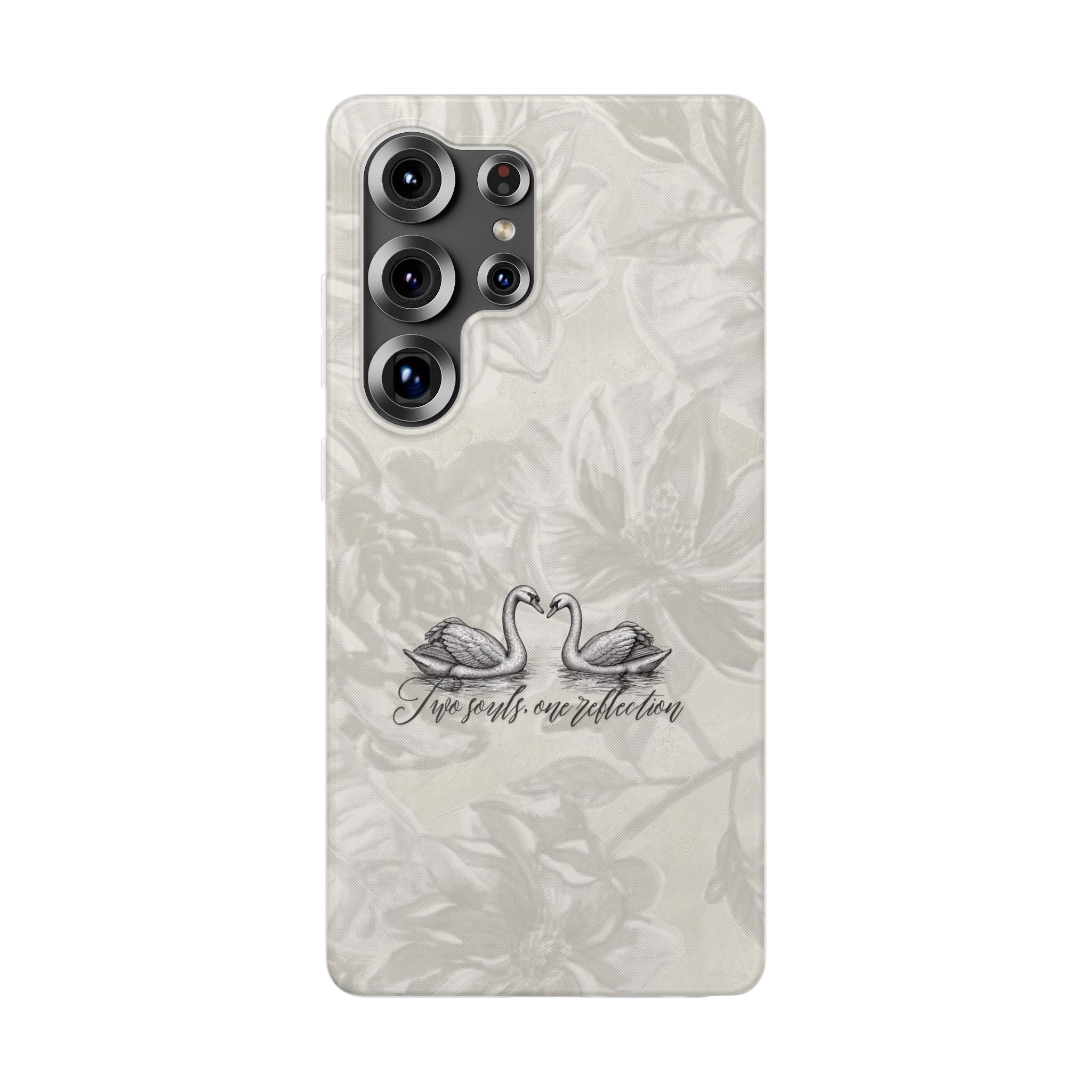Swan Reflection Floral Phone Case