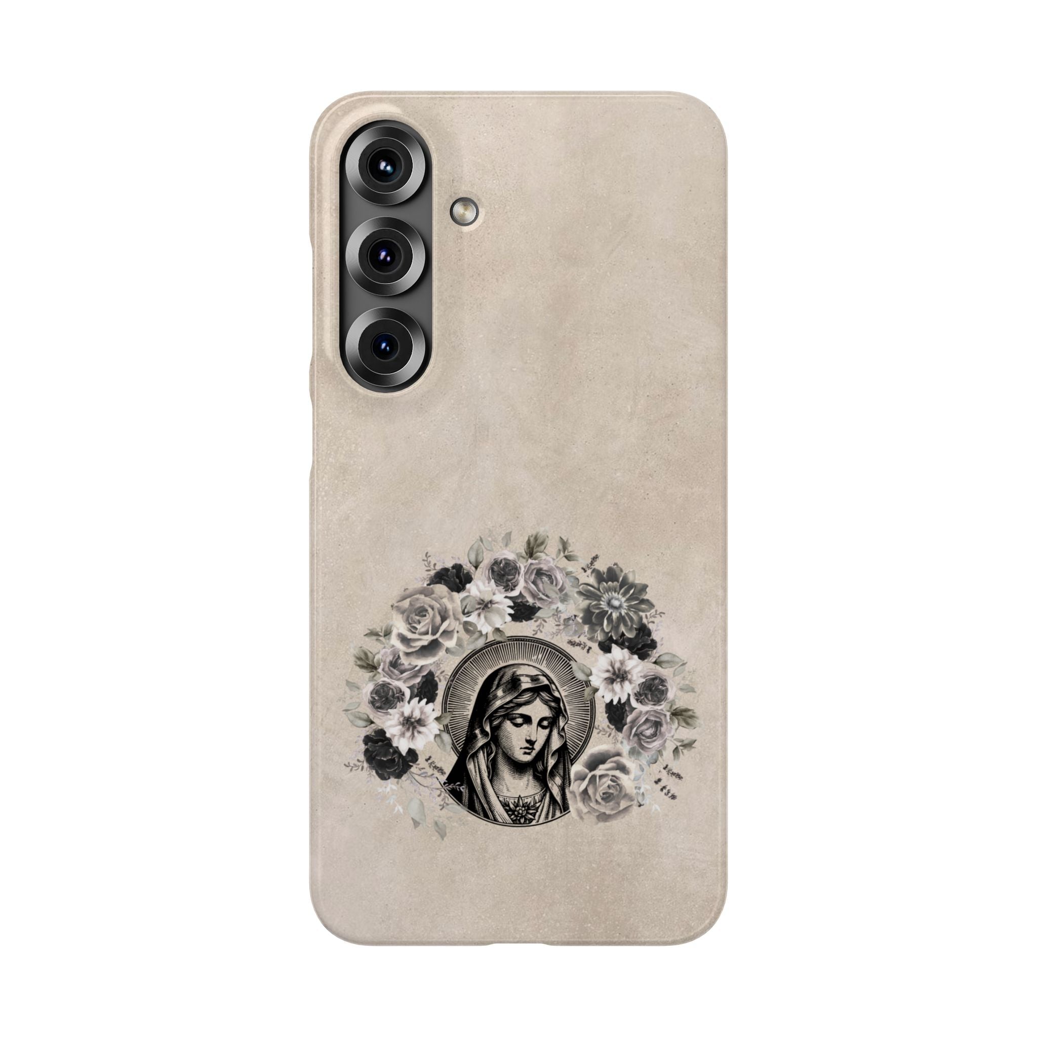 Vintage Madonna Floral Phone Case — Religious iPhone Snap Case