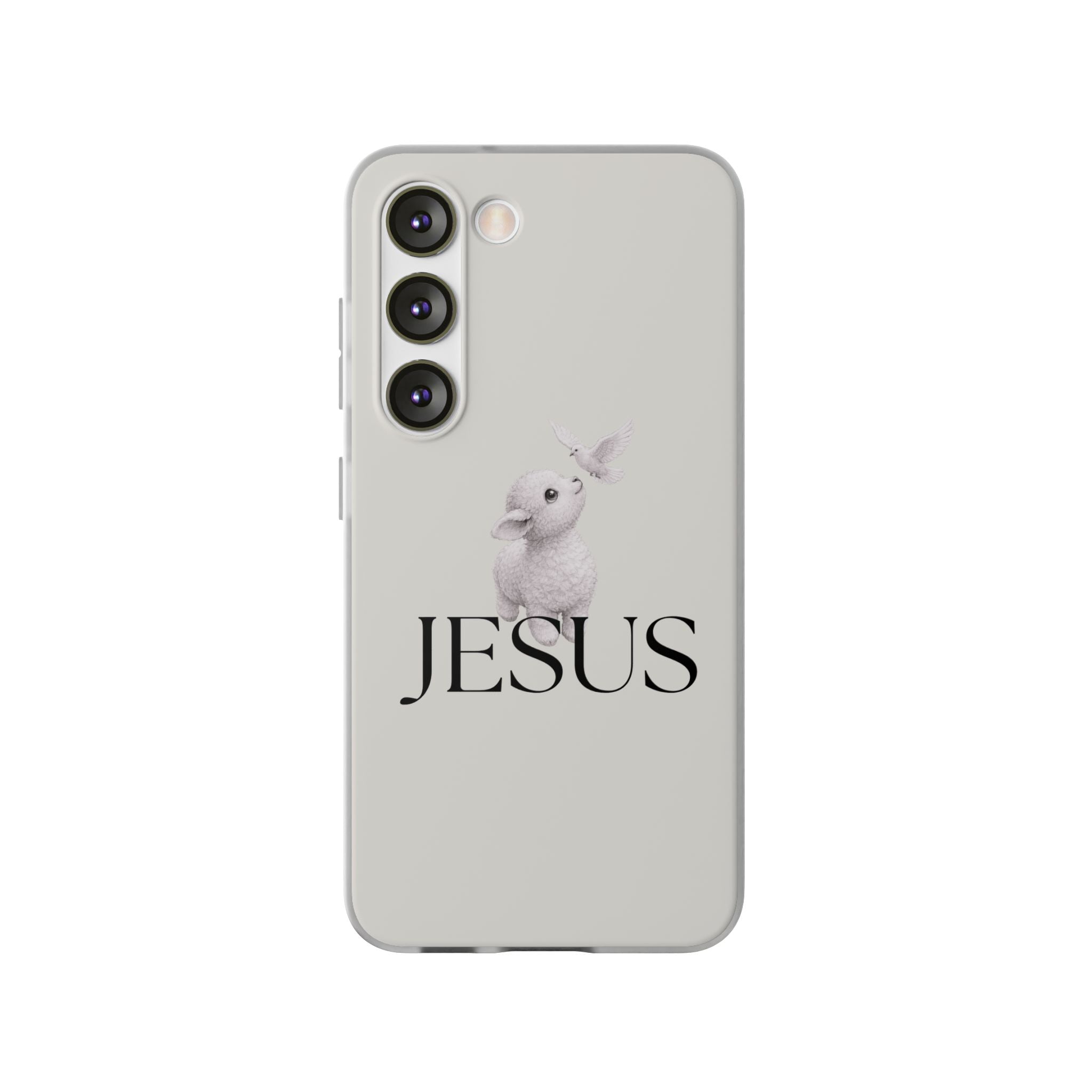 Jesus Lamb Phone Case - Christian Faith iPhone Case with Dove