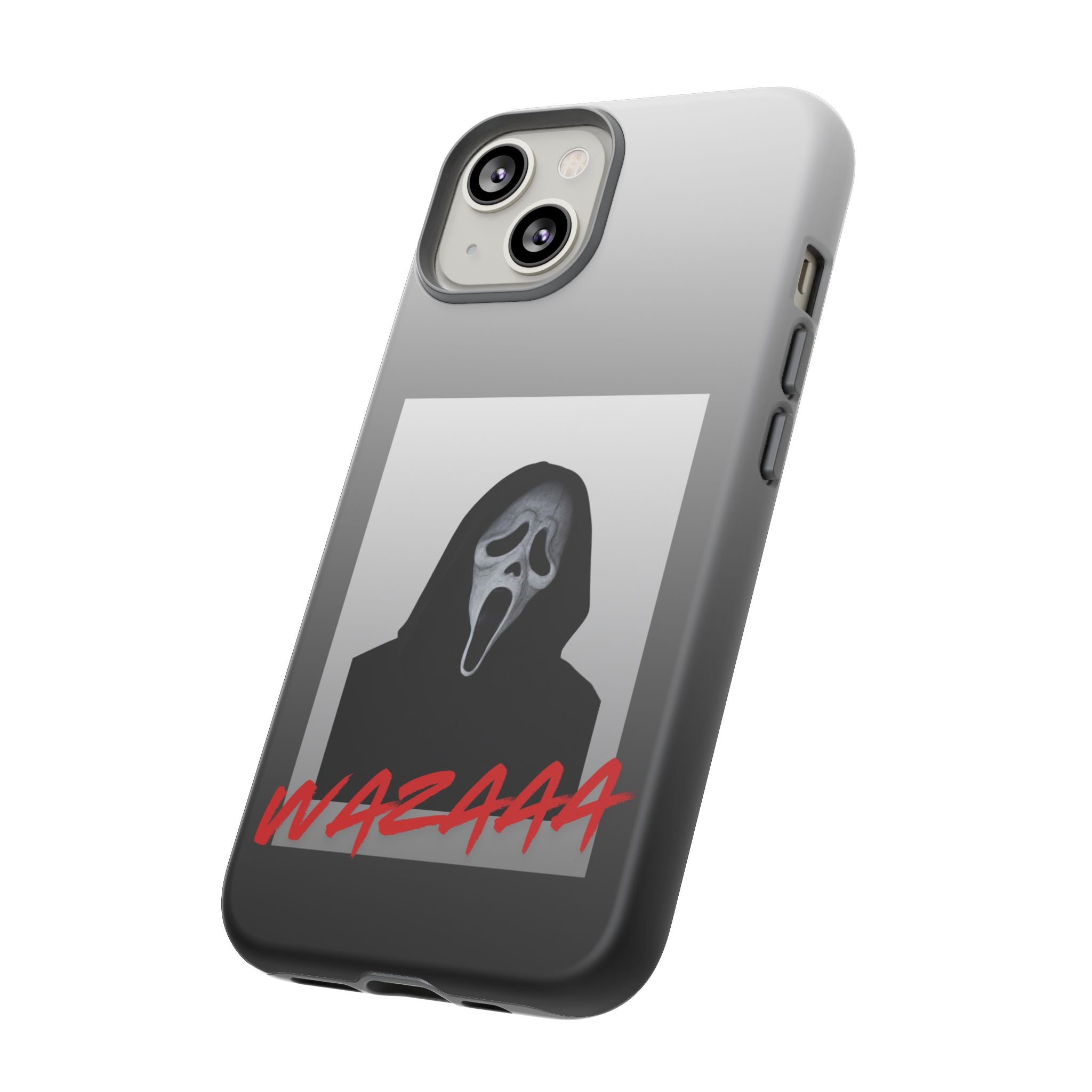 Scream Mask Phone Case – 'WAZAAA' Horror Movie Protective Cover