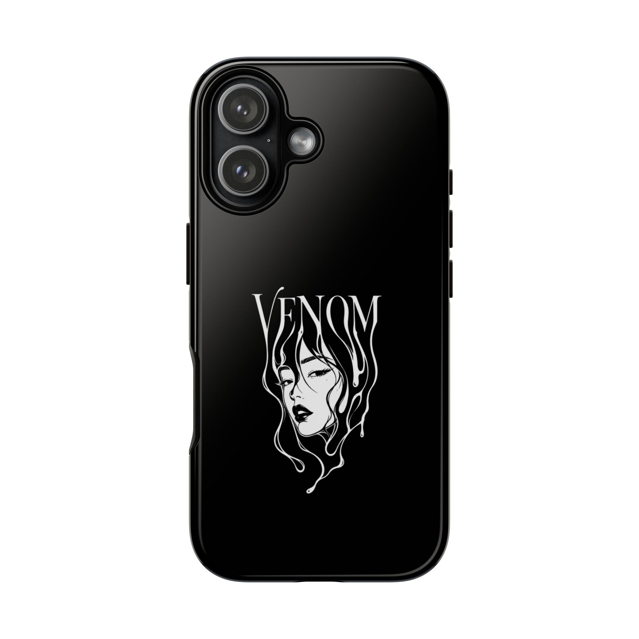Venom Goth Phone Case — Black Protective Tough Case with Dark Femme Artwork