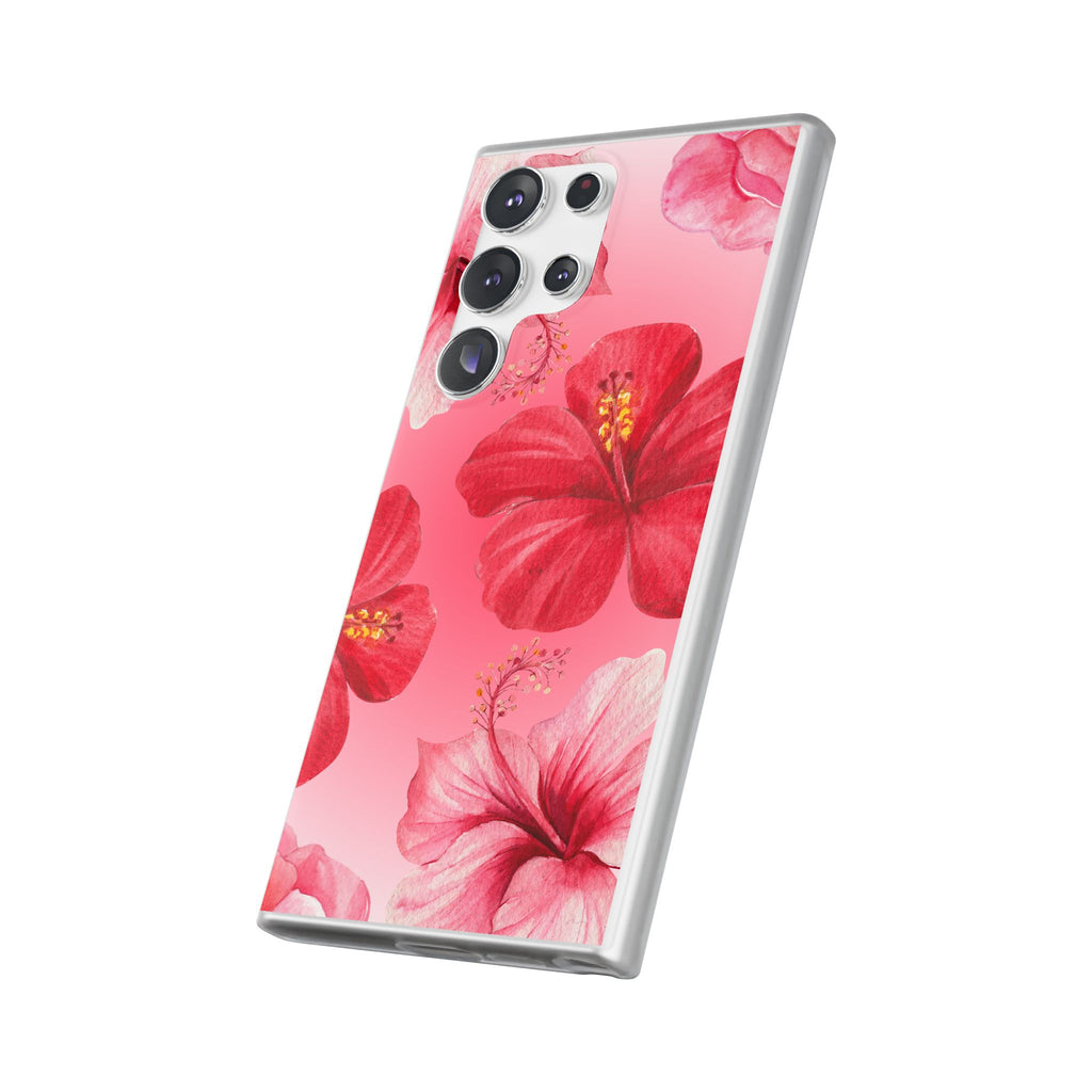 Hibiscus Floral Phone Case – Pink Tropical Flexi Case
