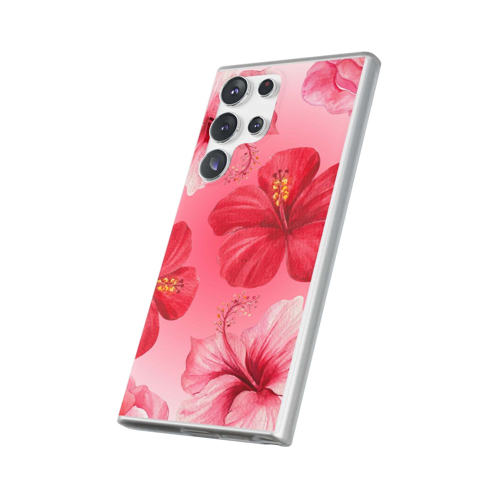 Hibiscus Floral Phone Case – Pink Tropical Flexi Case