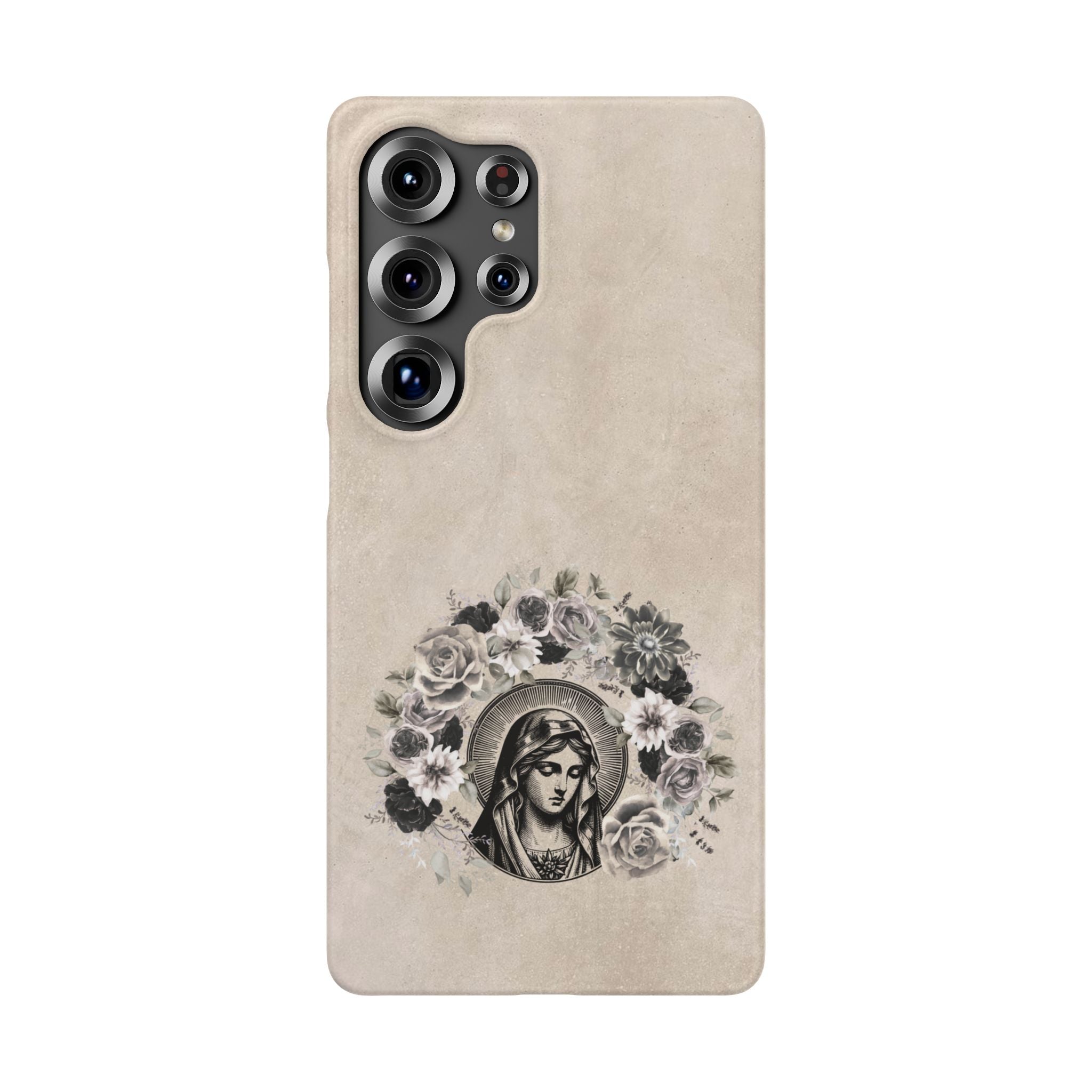 Vintage Madonna Floral Phone Case — Religious iPhone Snap Case