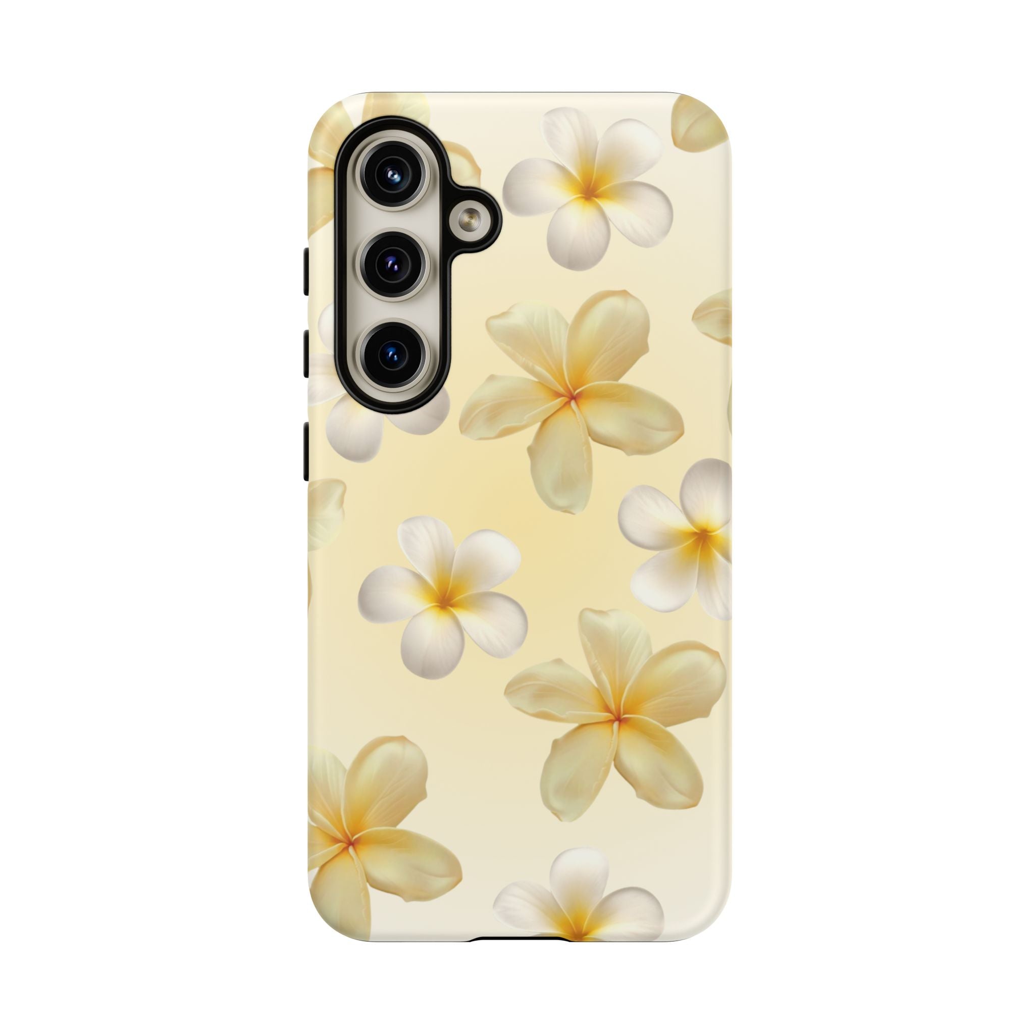 Plumeria Floral Phone Case — Tropical Yellow Hard Phone Cover