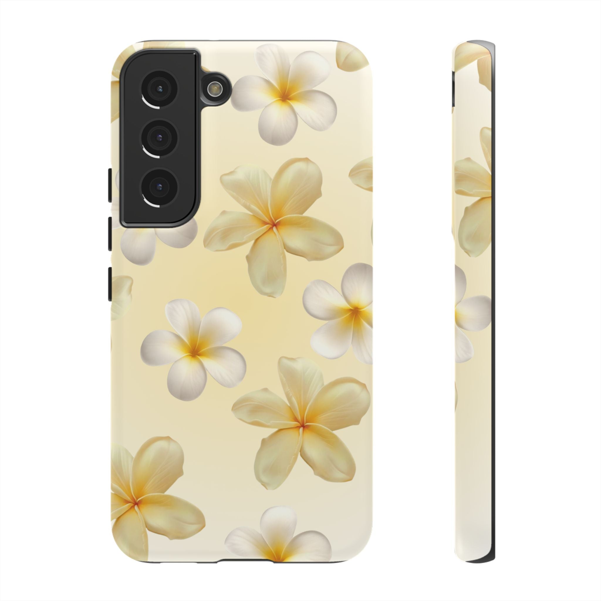 Plumeria Floral Phone Case — Tropical Yellow Hard Phone Cover