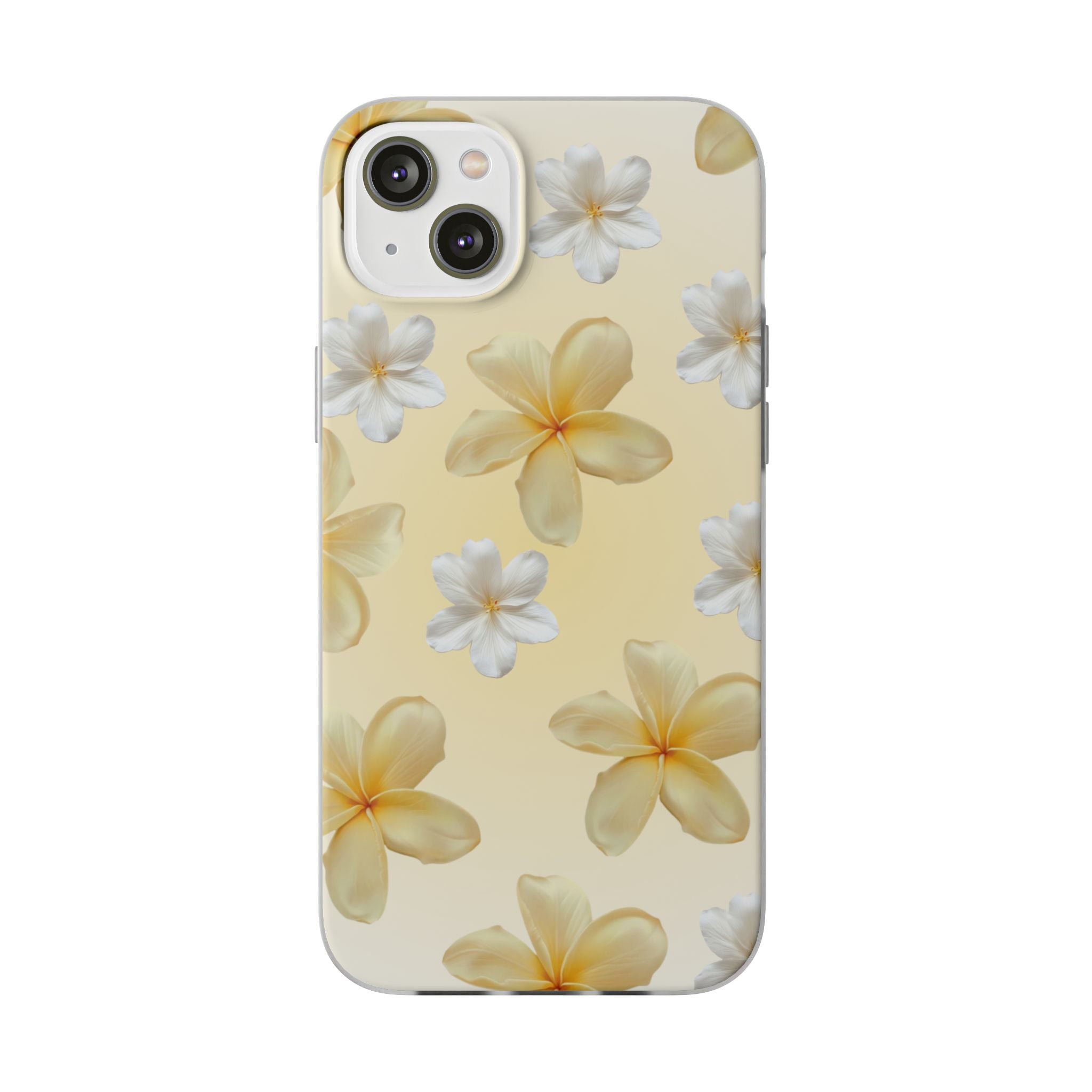 Plumeria Floral Phone Case — Yellow Tropical Flower Protective Case