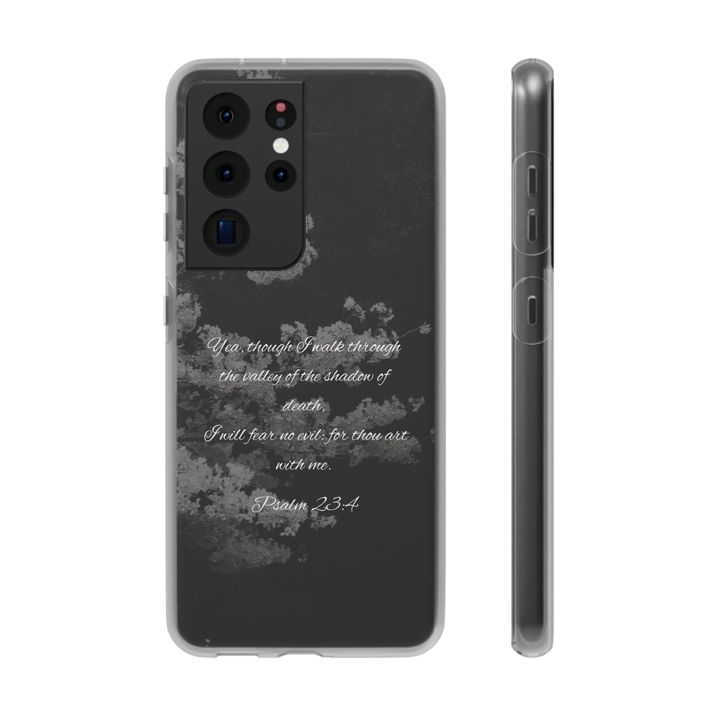 Phone Case — Psalm 23:4 Black Cloudy Faith Design
