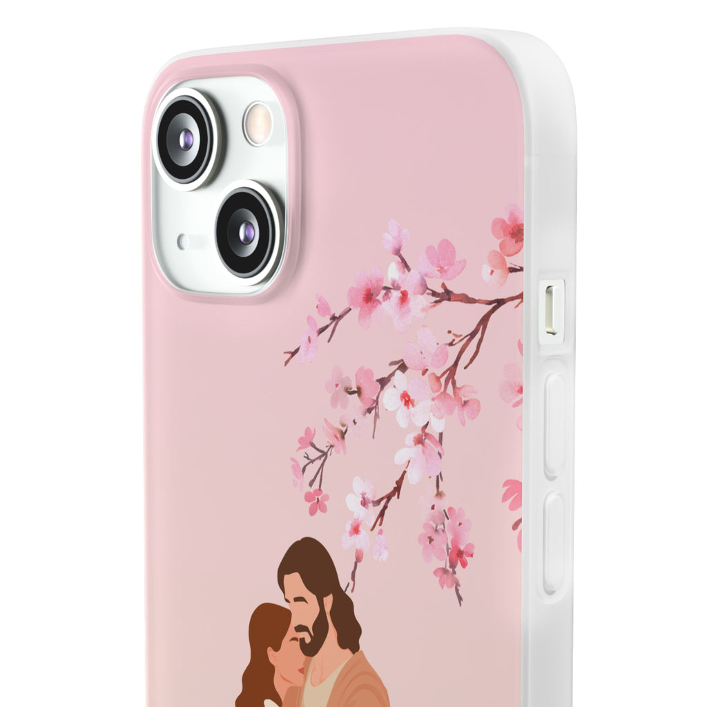 God Is Our Refuge – Psalm 46:1 Cherry Blossom Christian Flexi Phone Case