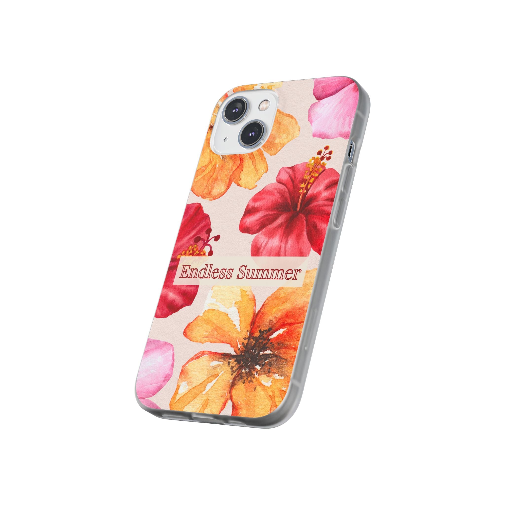 Phone Case - 'Endless Summer' Floral Watercolor Protective Flexi Case