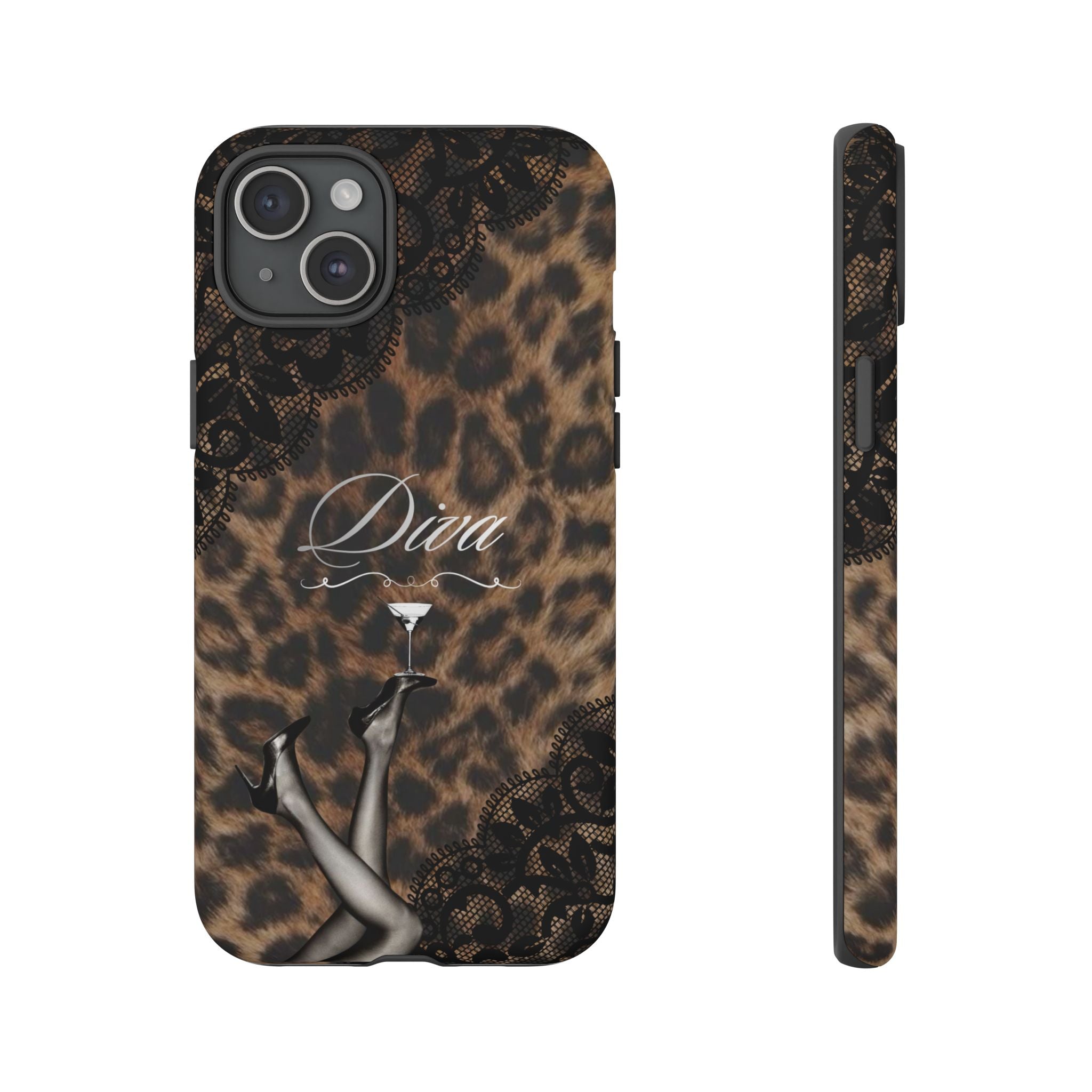 Leopard Lace 'Diva' Tough Phone Case