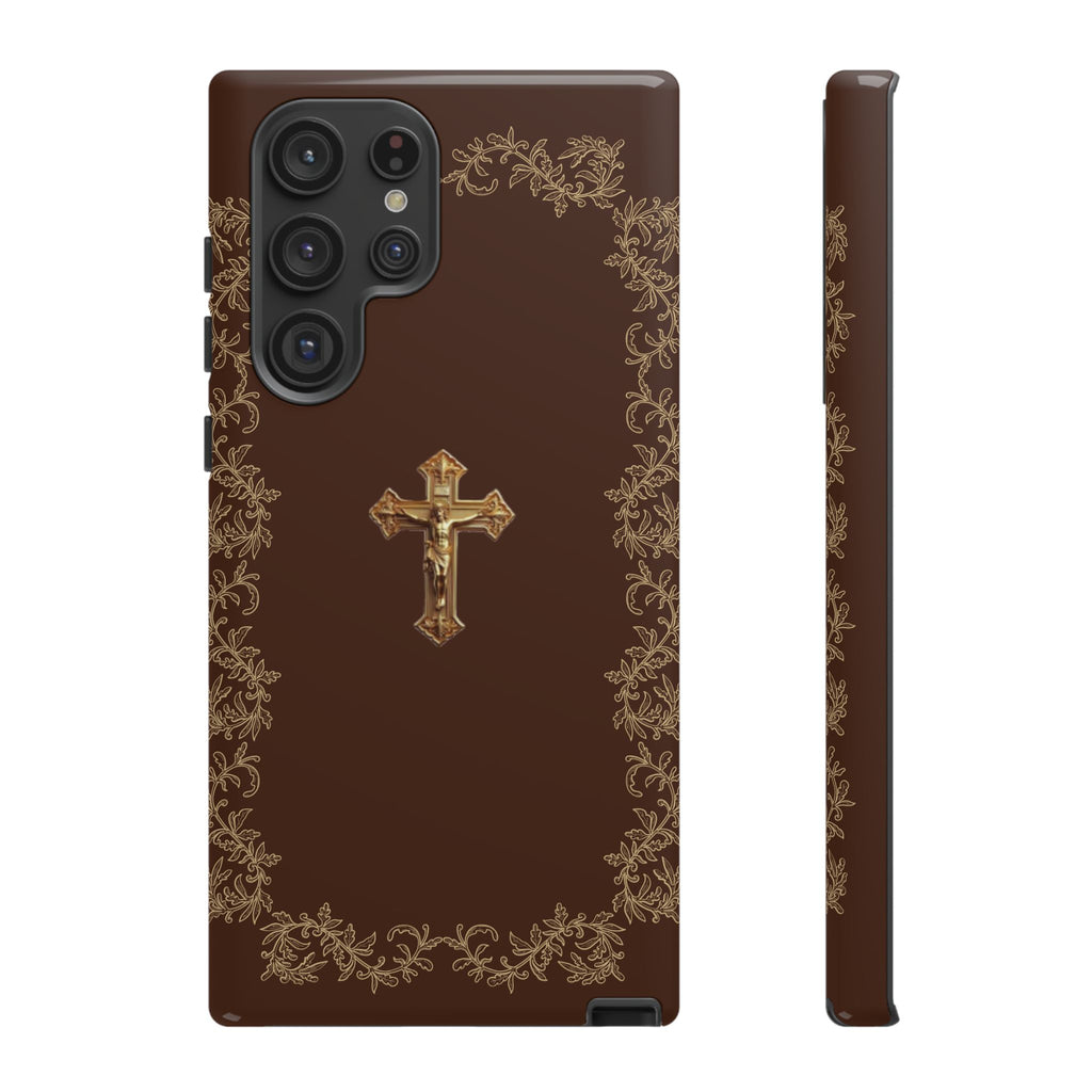 Gold Cross Bible - Christian Tough Phone Case