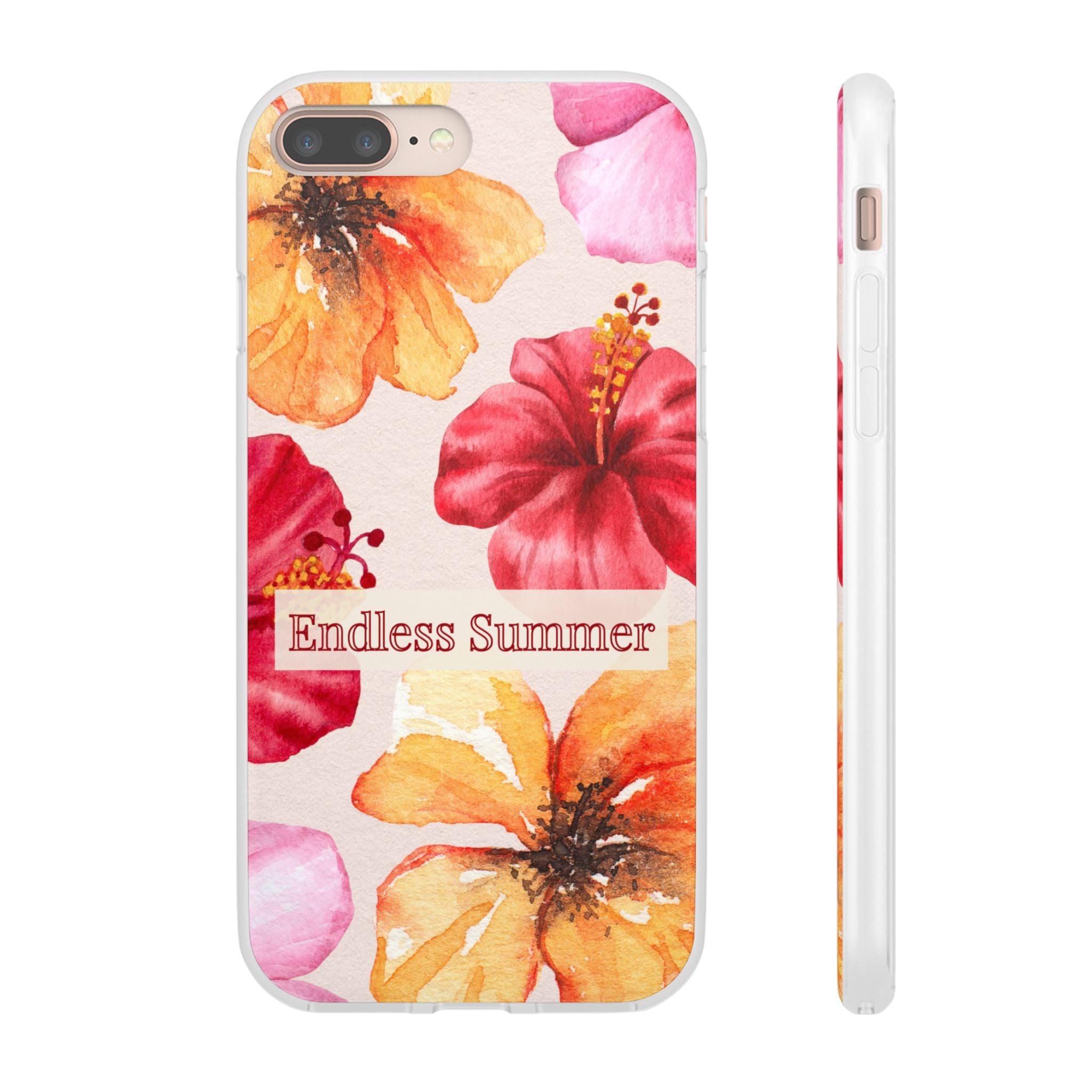 Phone Case - 'Endless Summer' Floral Watercolor Protective Flexi Case
