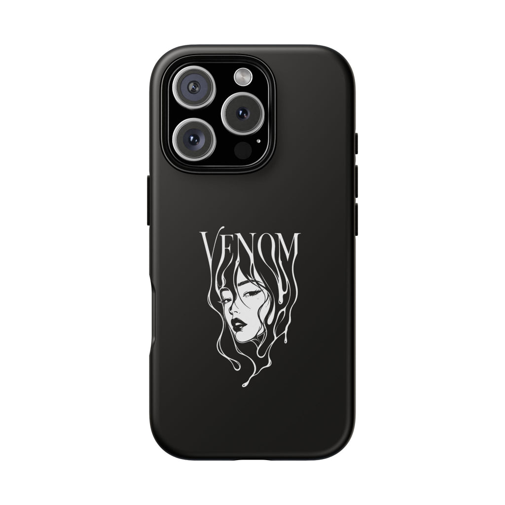 Venom Goth Phone Case — Black Protective Tough Case with Dark Femme Artwork
