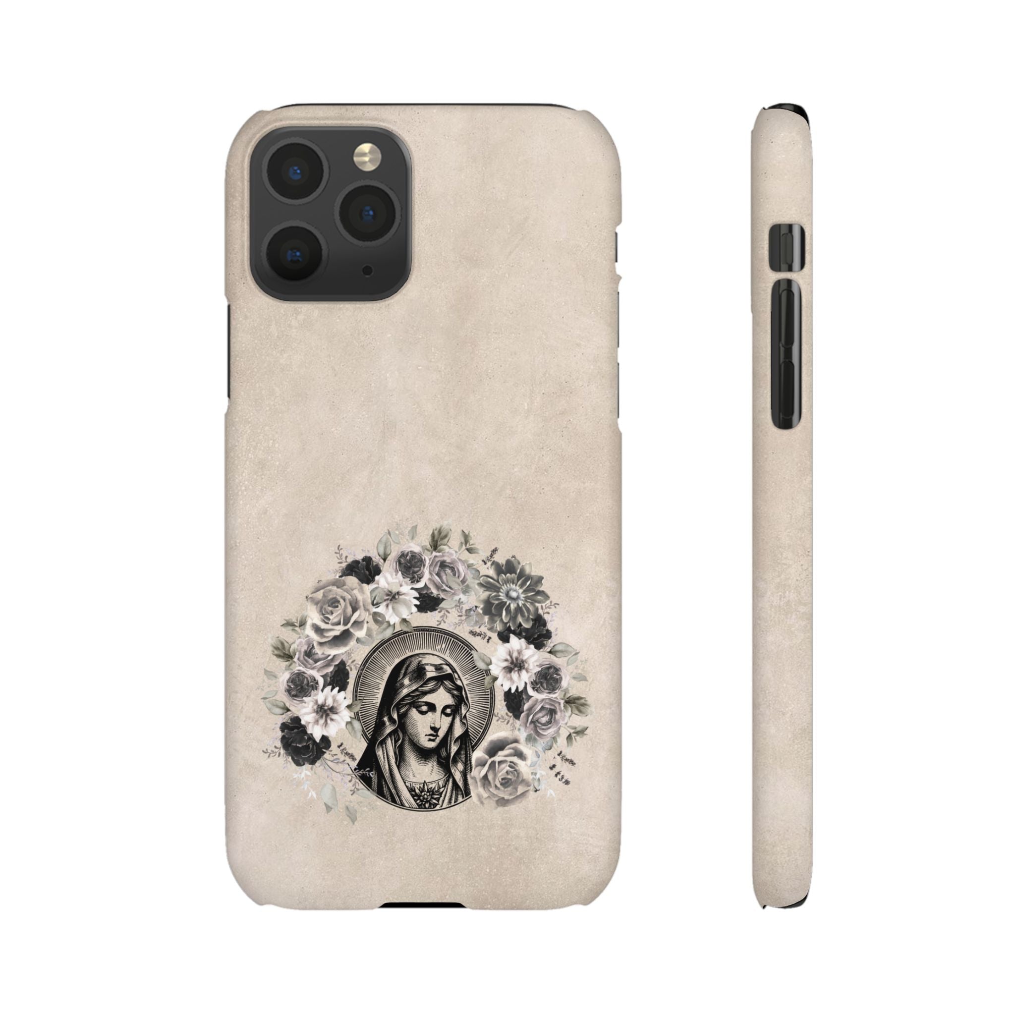 Vintage Madonna Floral Phone Case — Religious iPhone Snap Case