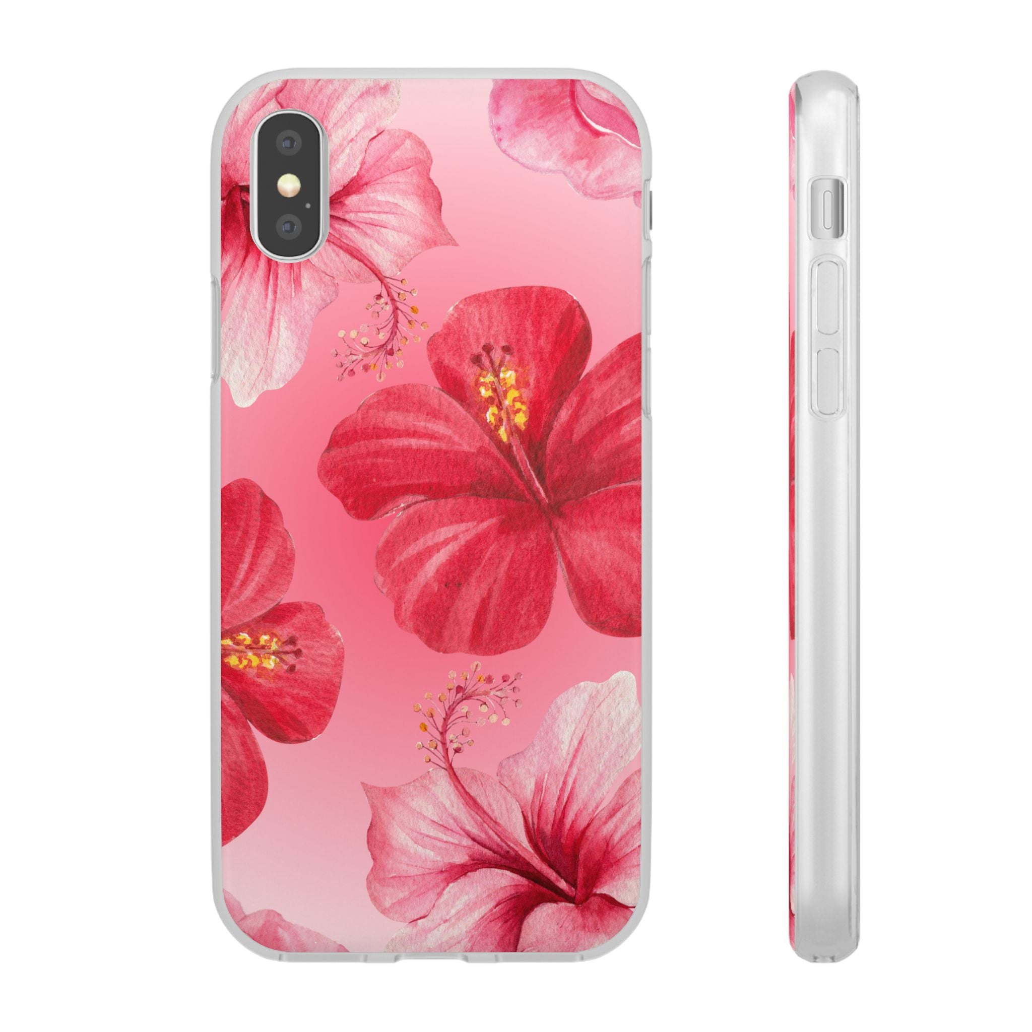 Hibiscus Floral Phone Case – Pink Tropical Flexi Case