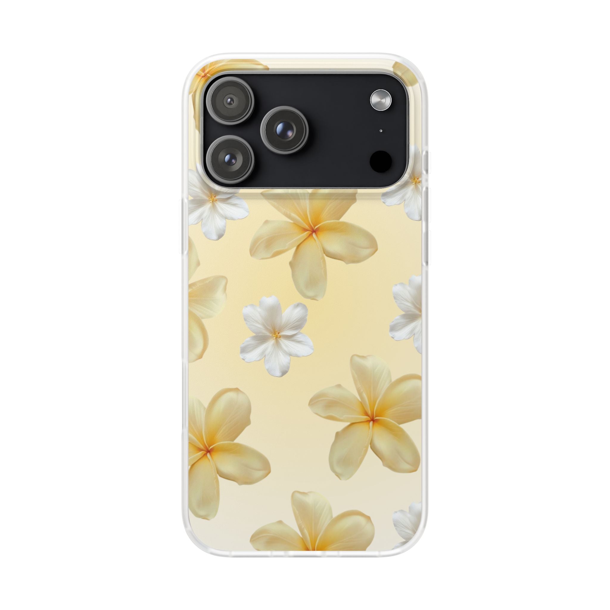 Plumeria Floral Phone Case — Yellow Tropical Flower Protective Case