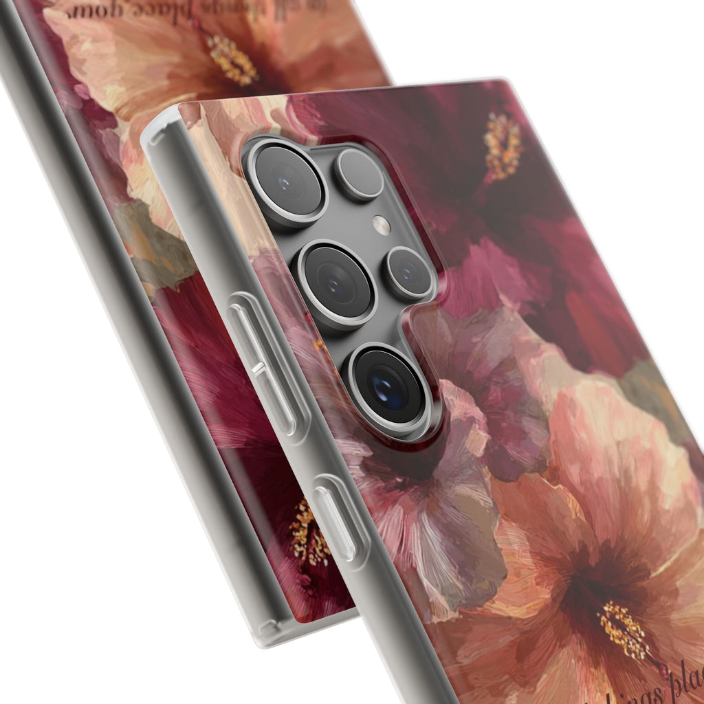 Faith Floral Phone Case – Inspirational Hibiscus Art Protective Cover