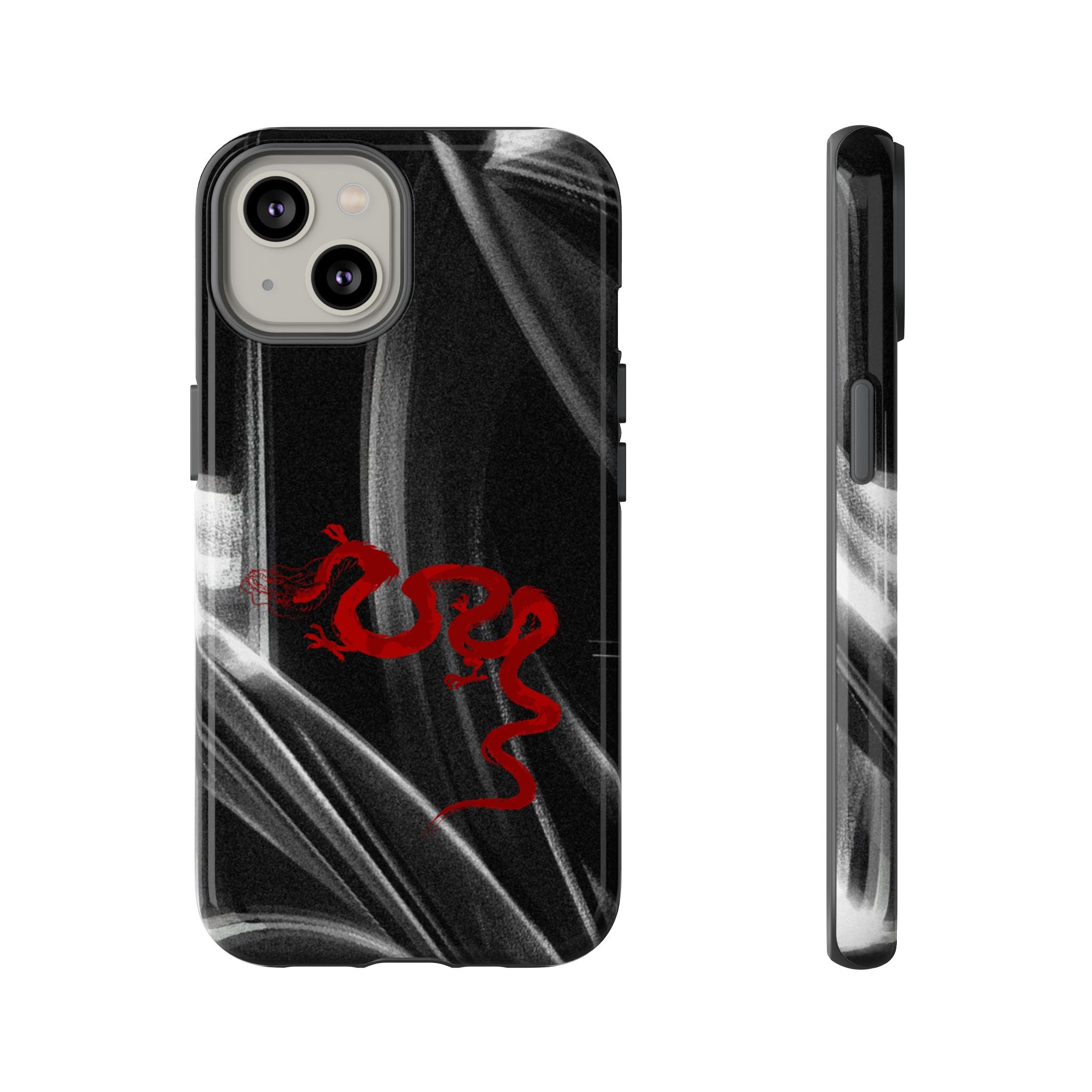 Phone Case — Black Abstract Smoke Design