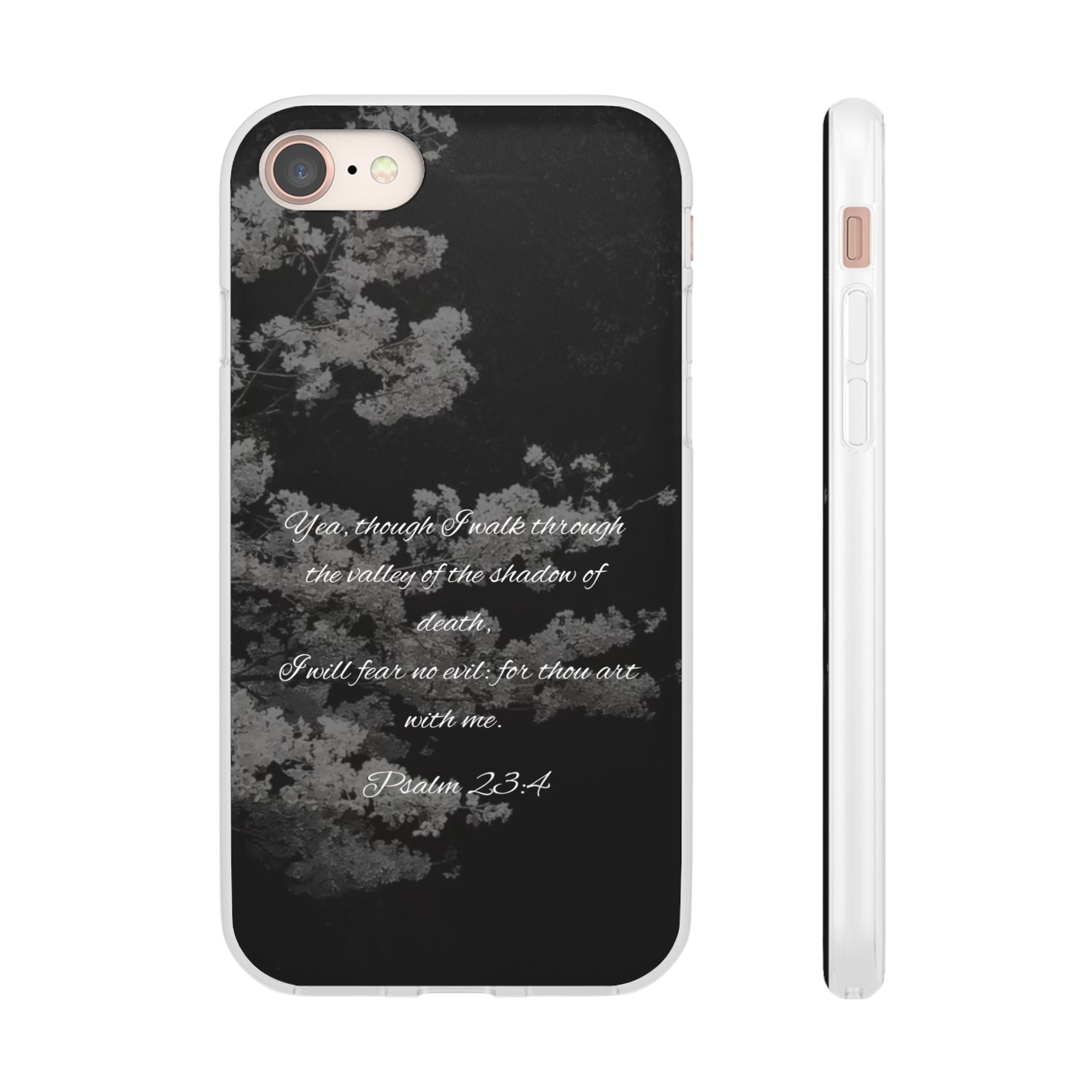 Phone Case — Psalm 23:4 Black Cloudy Faith Design