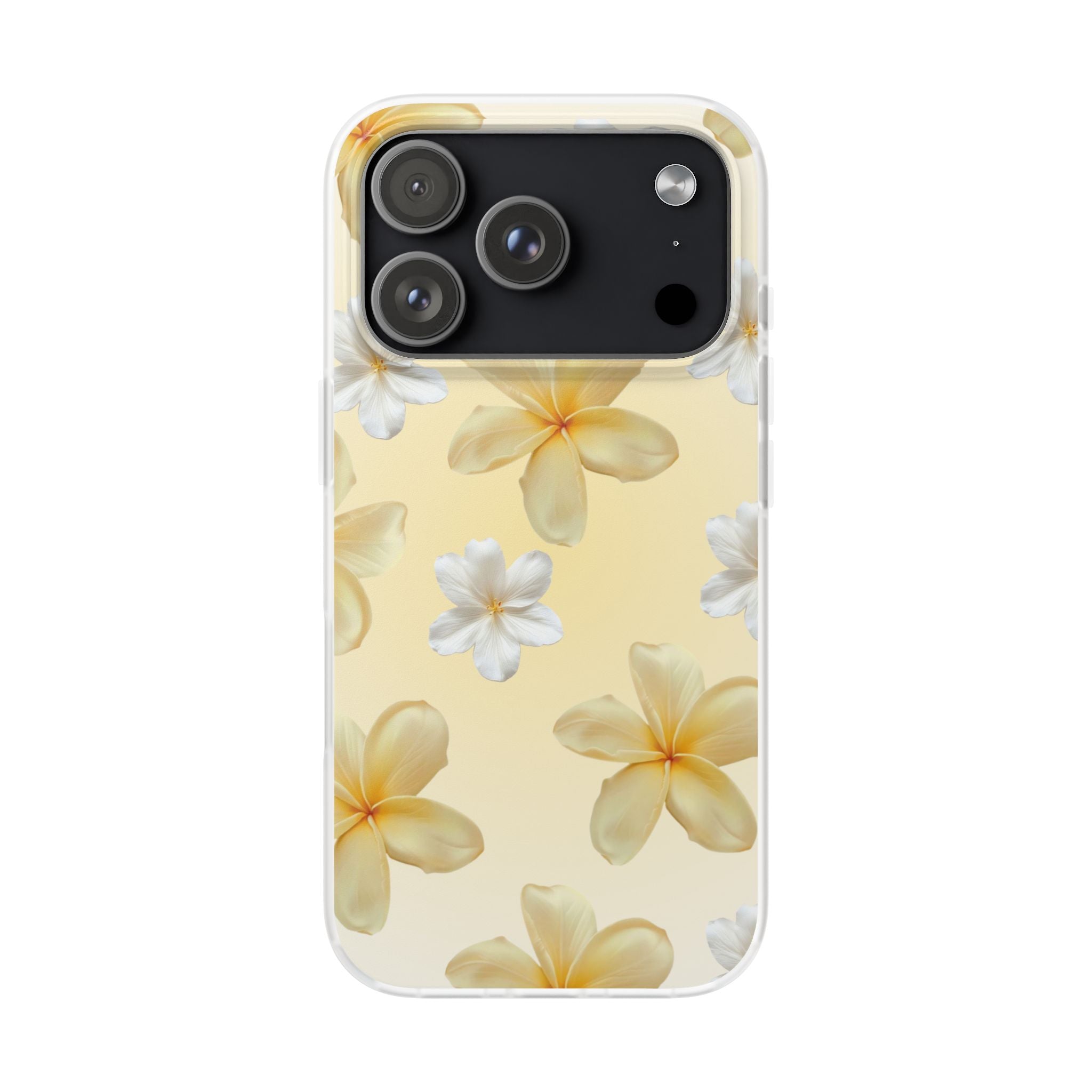 Plumeria Floral Phone Case — Yellow Tropical Flower Protective Case