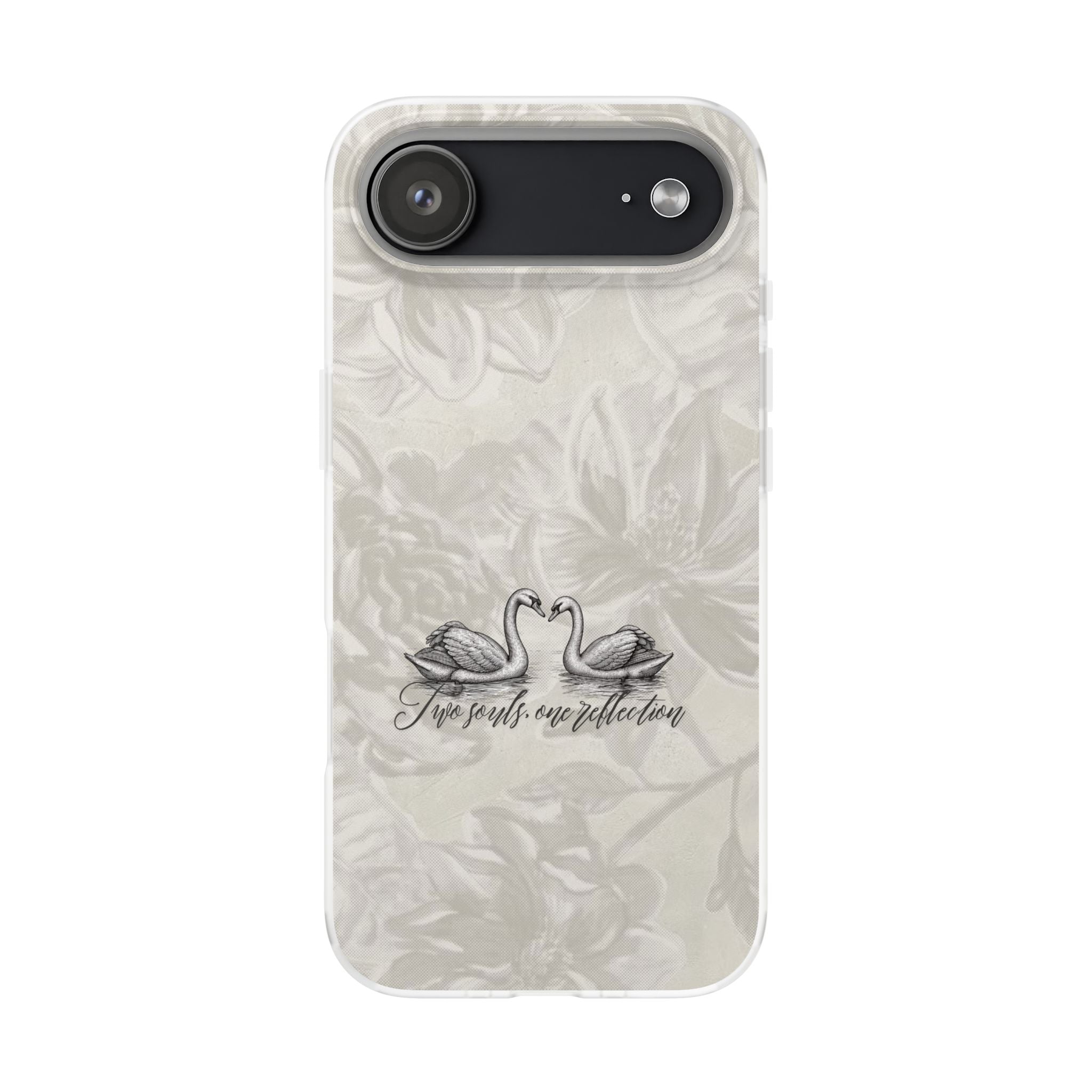 Swan Reflection Floral Phone Case