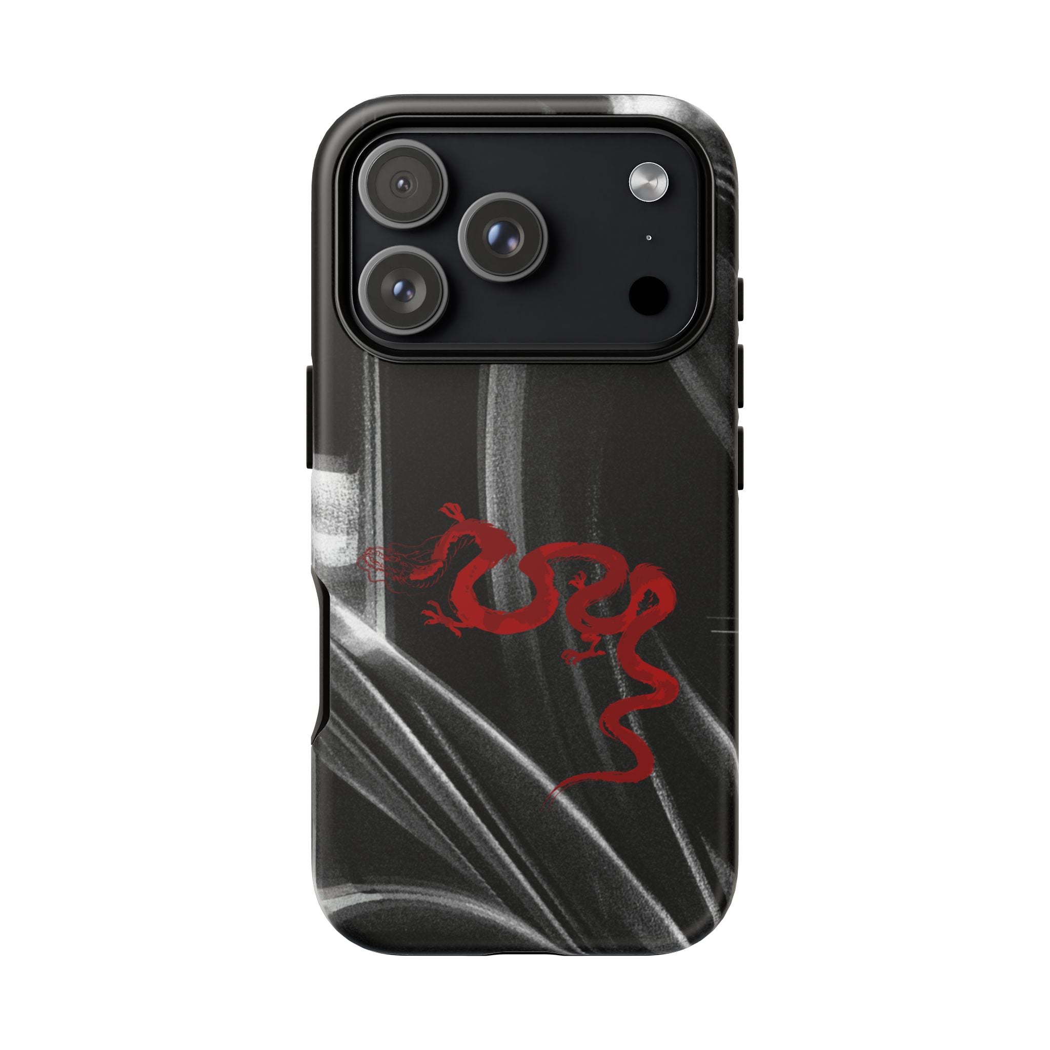 Phone Case — Black Abstract Smoke Design